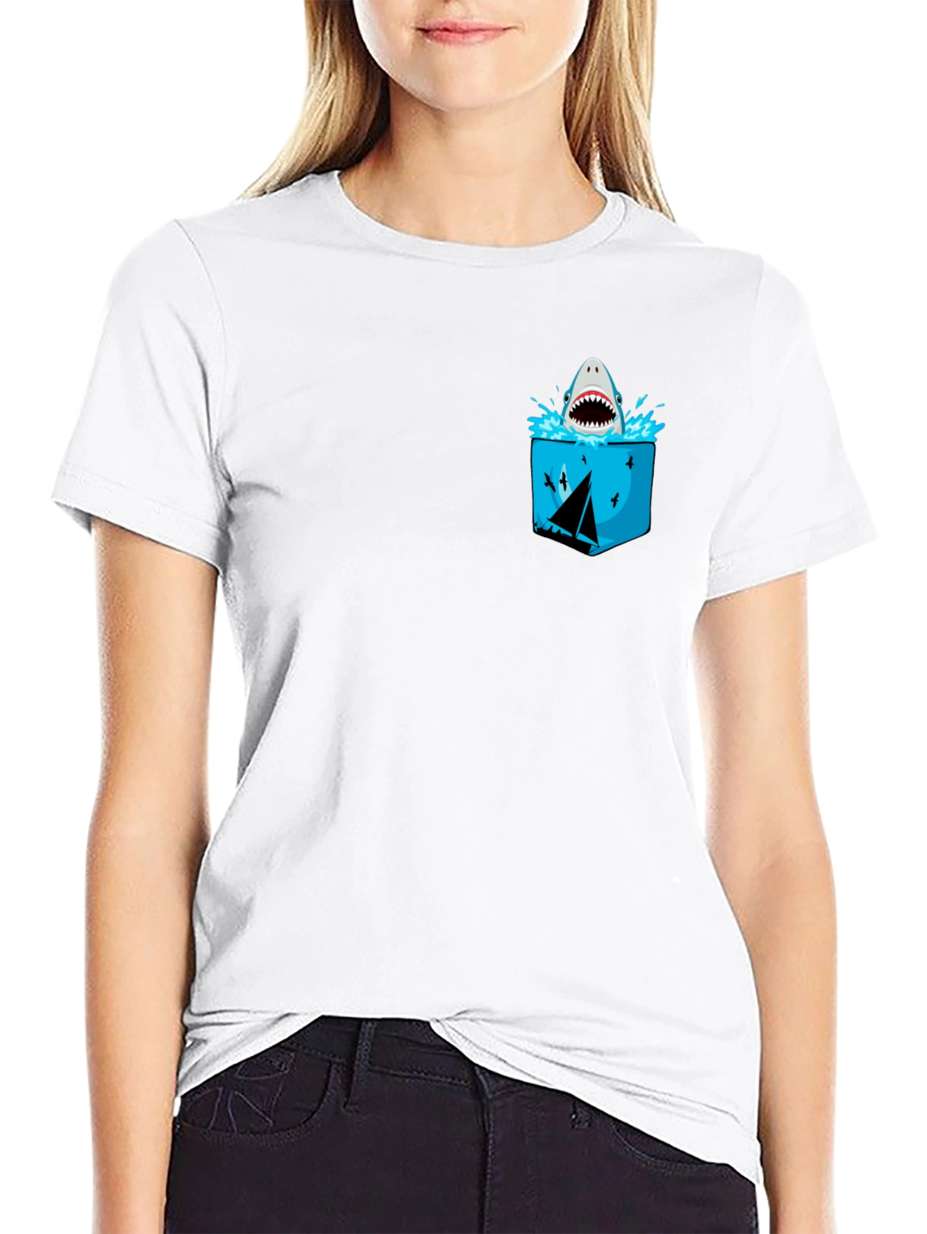 Shark Pocket Graphic Tee