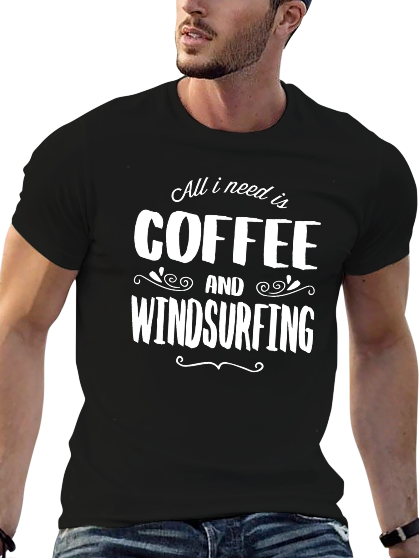 Coffee & Windsurfing Graphic Tee