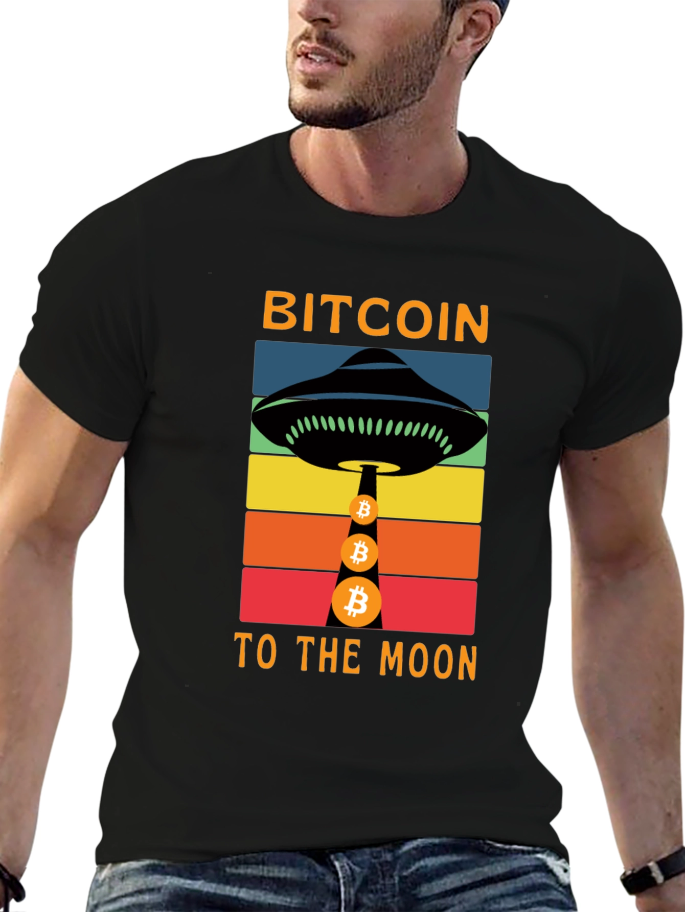 Bitcoin to the Moon Graphic T-Shirt
