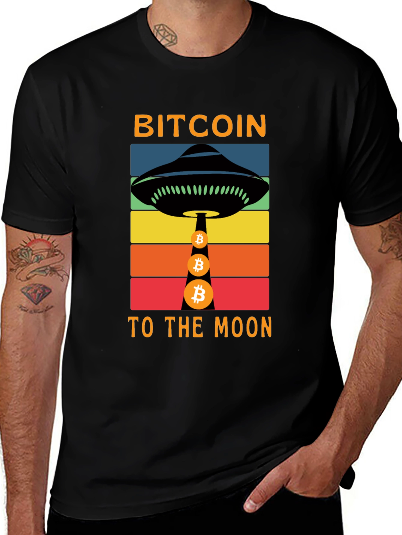 Bitcoin to the Moon Graphic T-Shirt