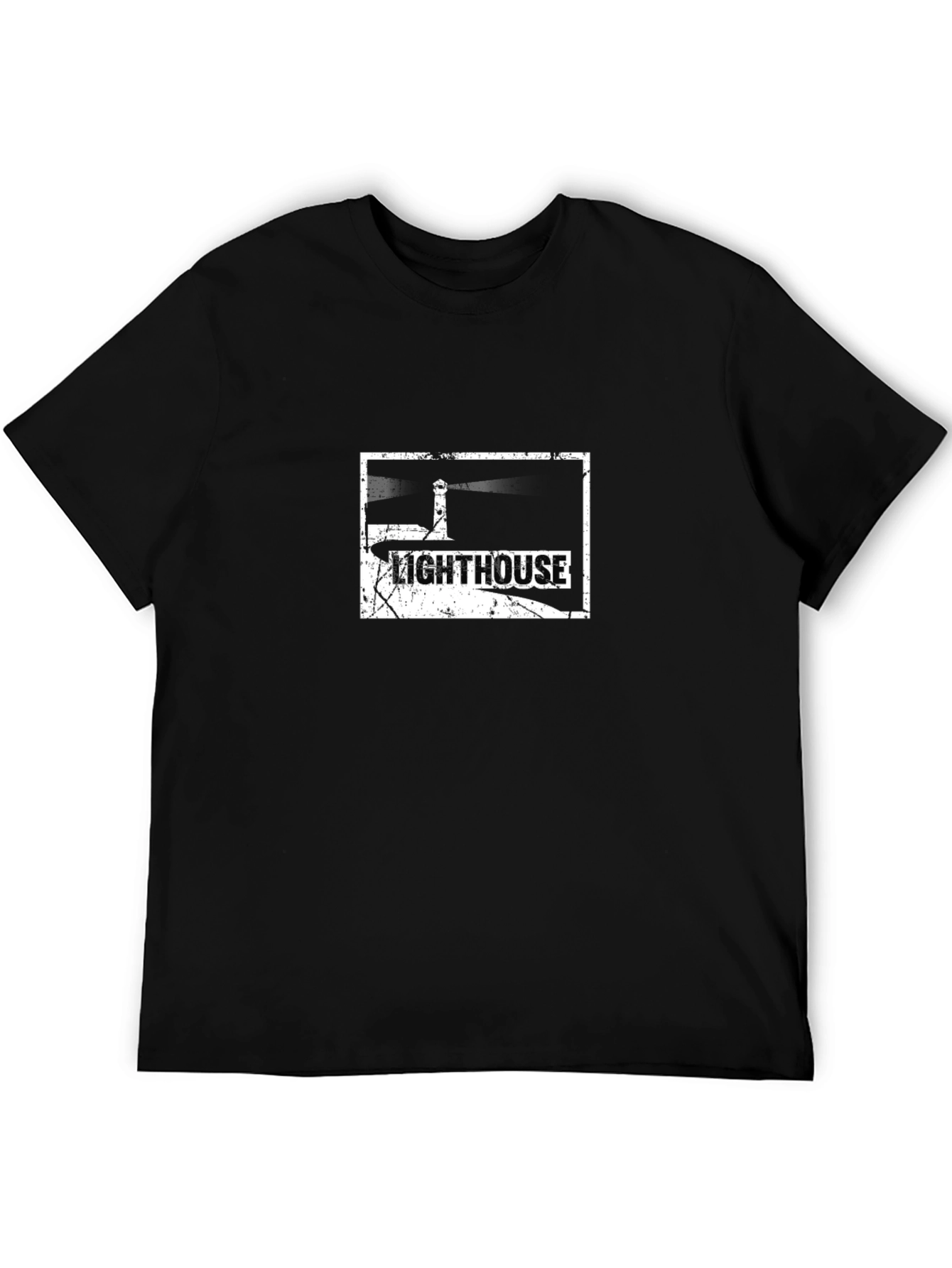 Lighthouse Graphic Tee - Distressed Print