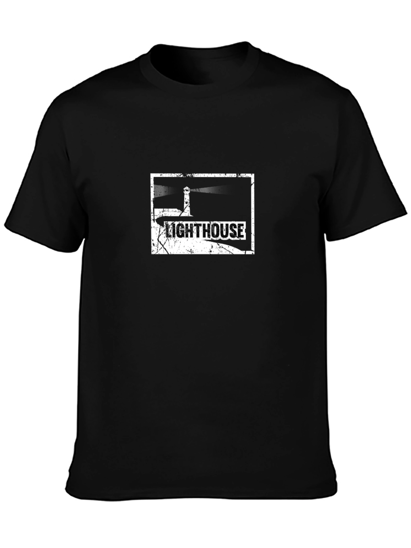 Lighthouse Graphic Tee - Distressed Print