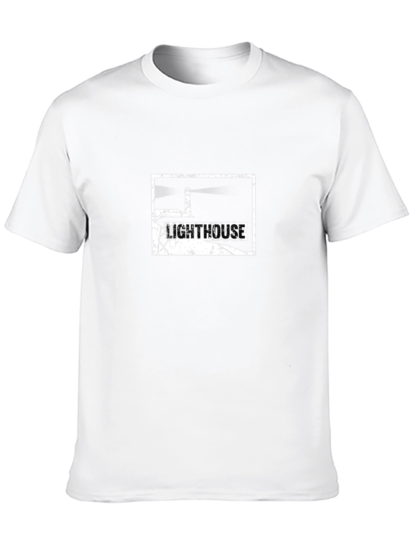 Lighthouse Graphic Tee - Distressed Print