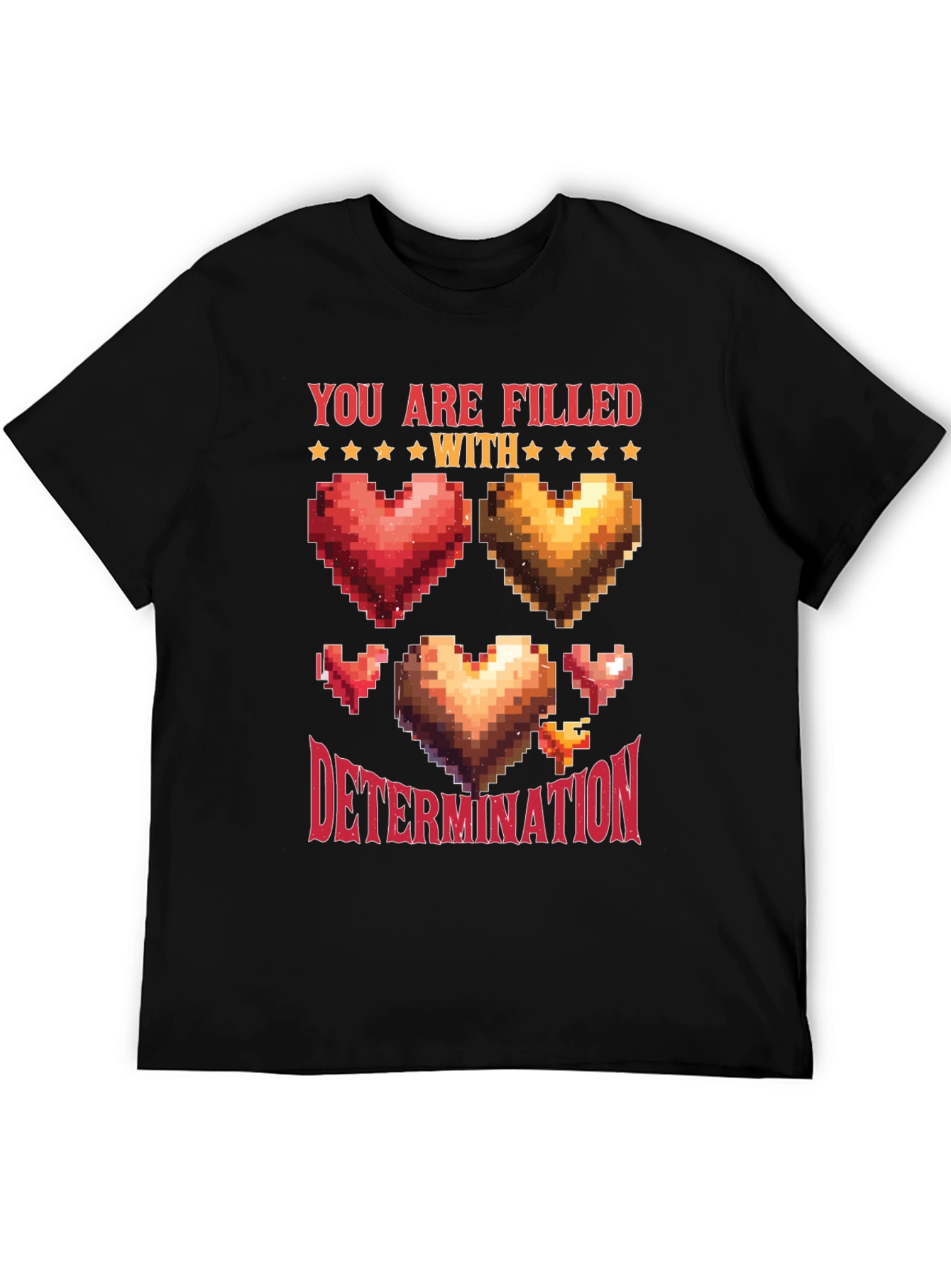 Pixel Heart Determination Graphic T-Shirt
