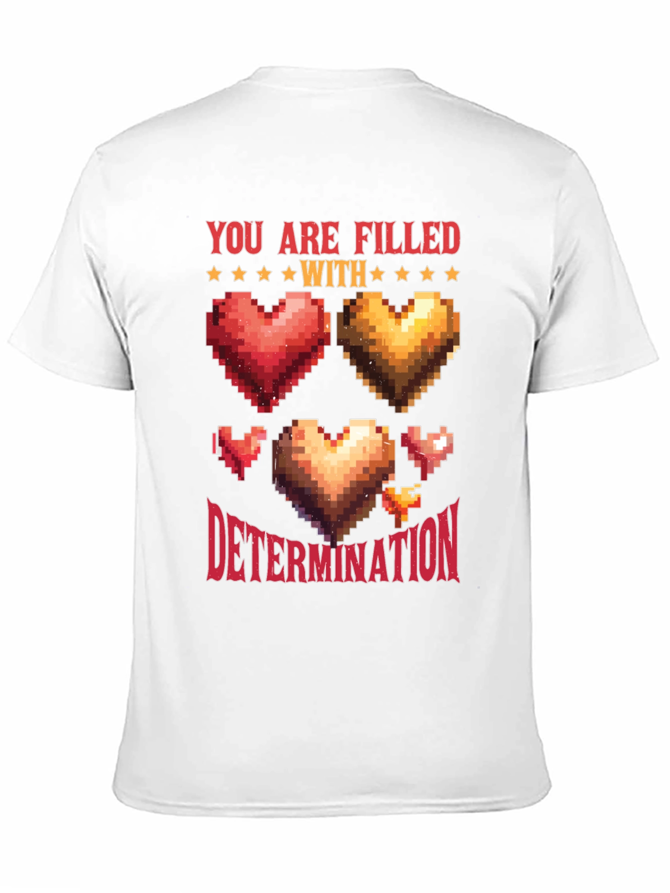 Pixel Heart Determination Graphic T-Shirt
