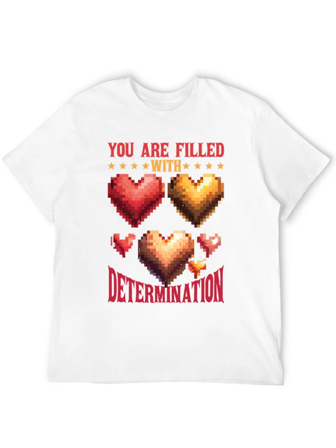 Pixel Heart Determination Graphic T-Shirt