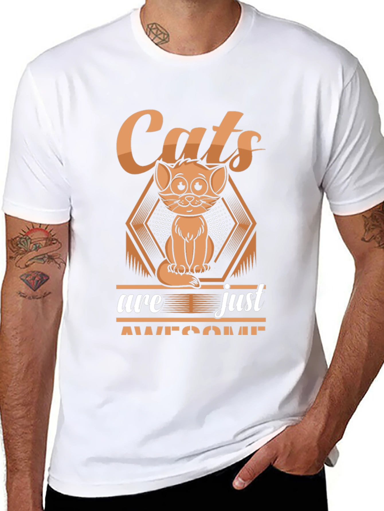 Cats are Awesome Graphic T-Shirt