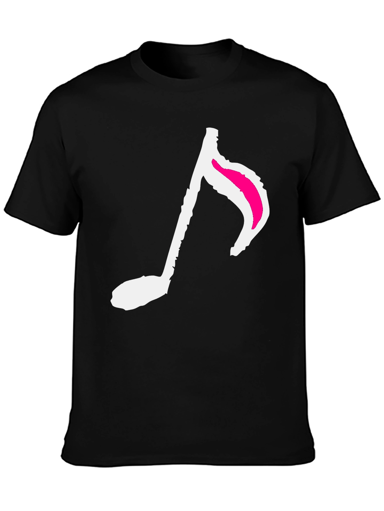 Music Note Graphic Tee - Trendy Black T-Shirt