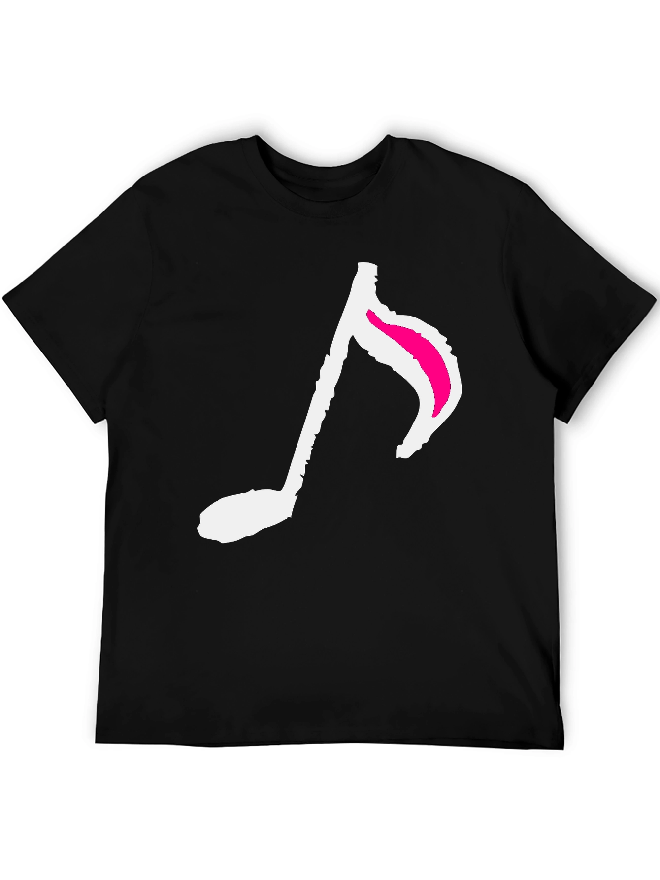 Music Note Graphic Tee - Trendy Black T-Shirt