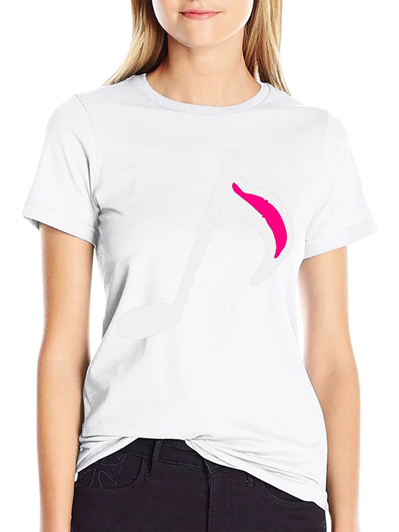 Music Note Graphic Tee - Trendy Black T-Shirt