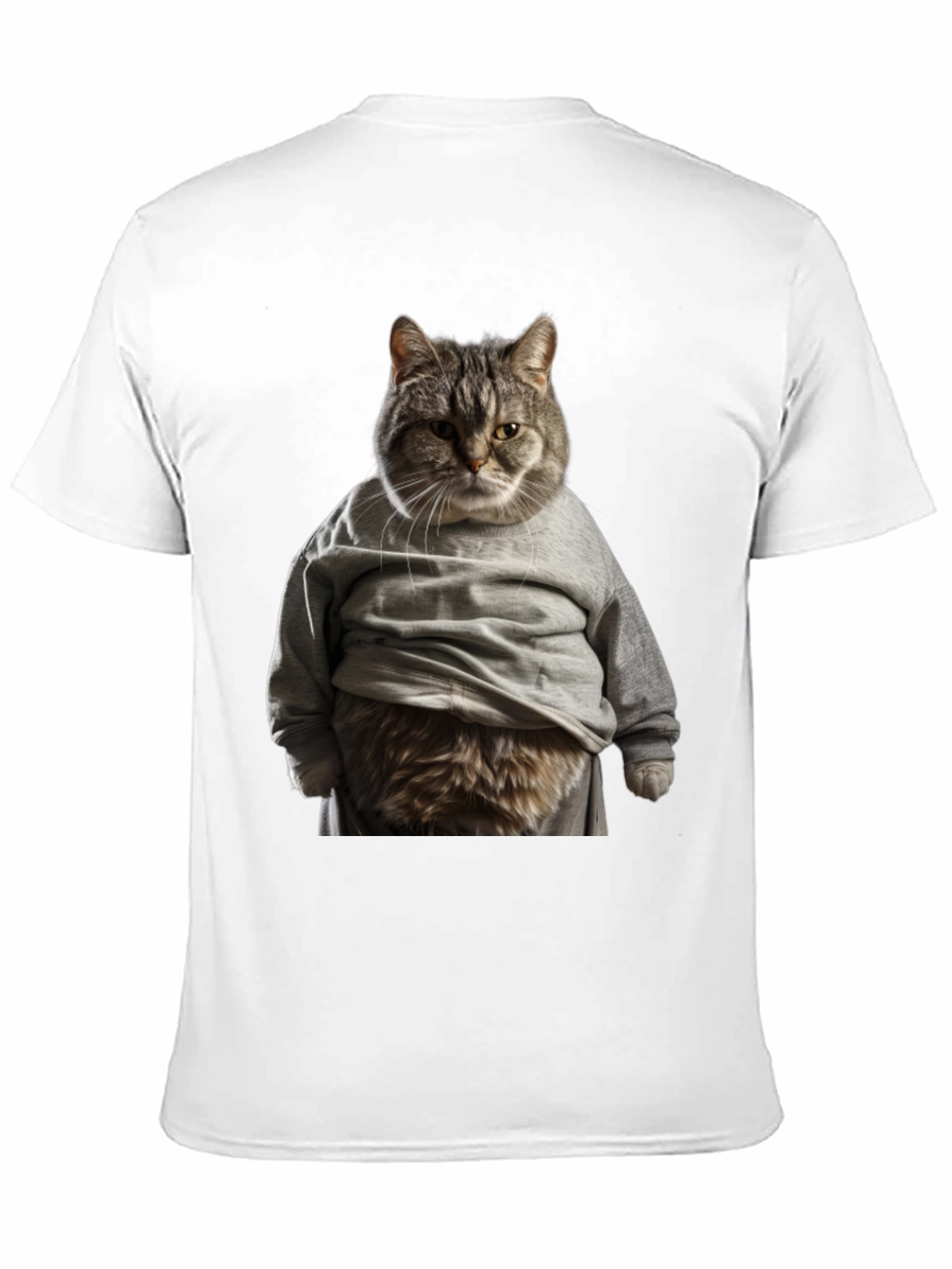 Cat in Hoodie T-Shirt Funny Graphic Tee