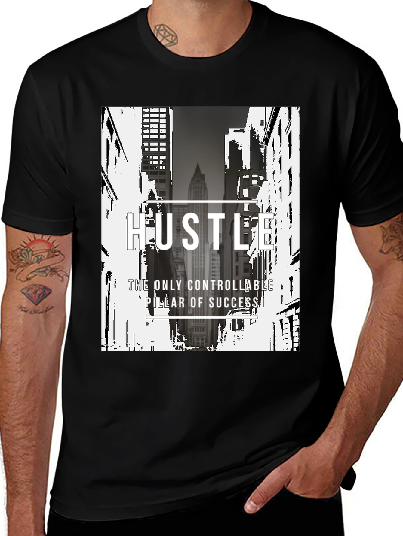 Hustle Graphic Tee - Urban Inspiration Soft Cotton Blend