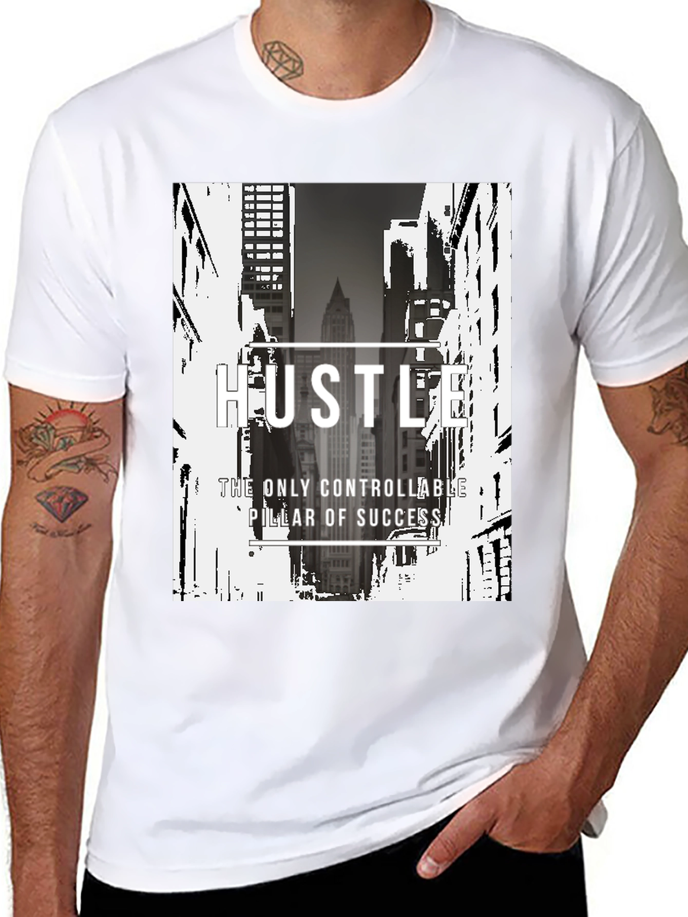 Hustle Graphic Tee - Urban Inspiration Soft Cotton Blend