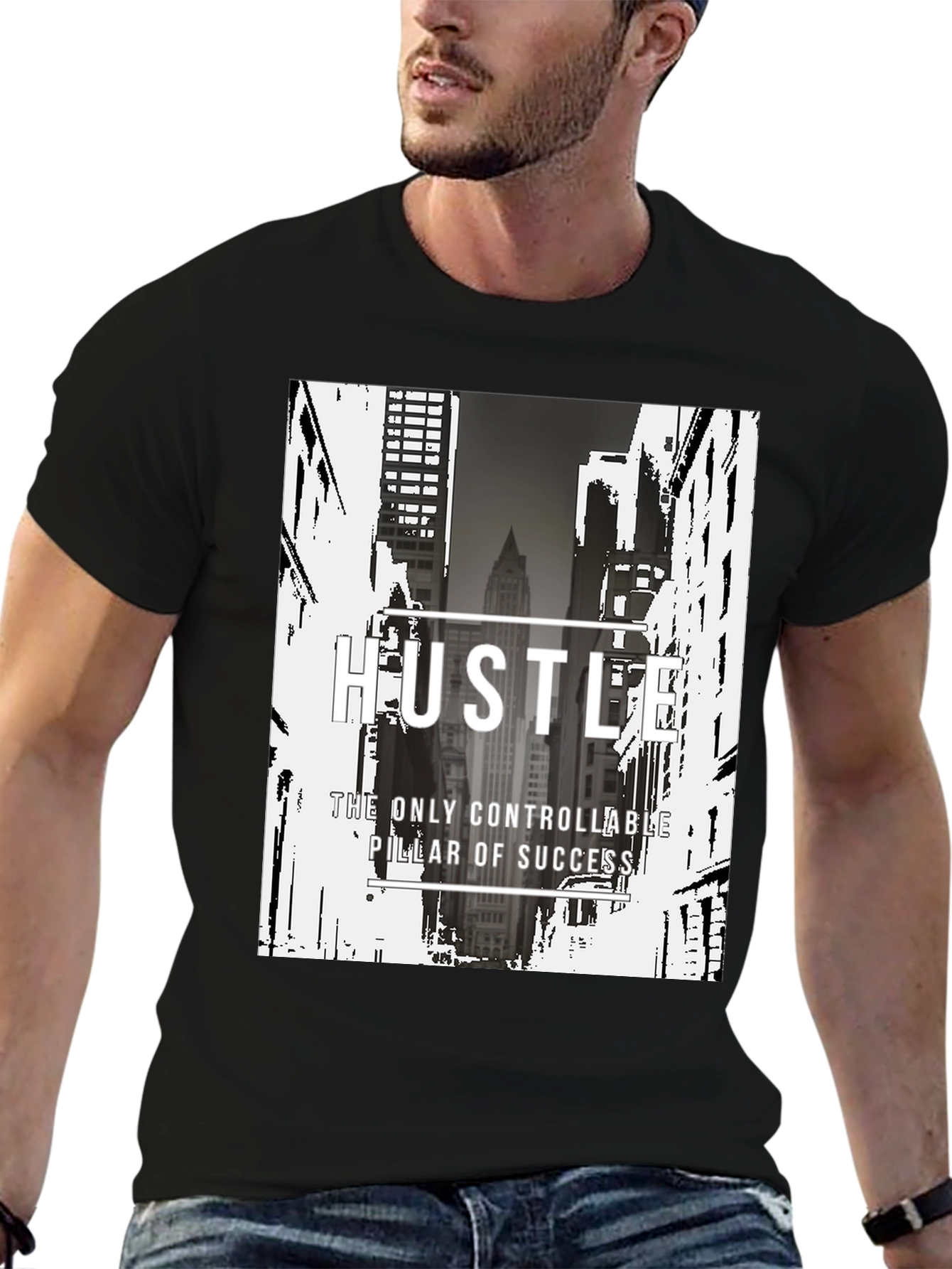 Hustle Graphic Tee - Urban Inspiration Soft Cotton Blend