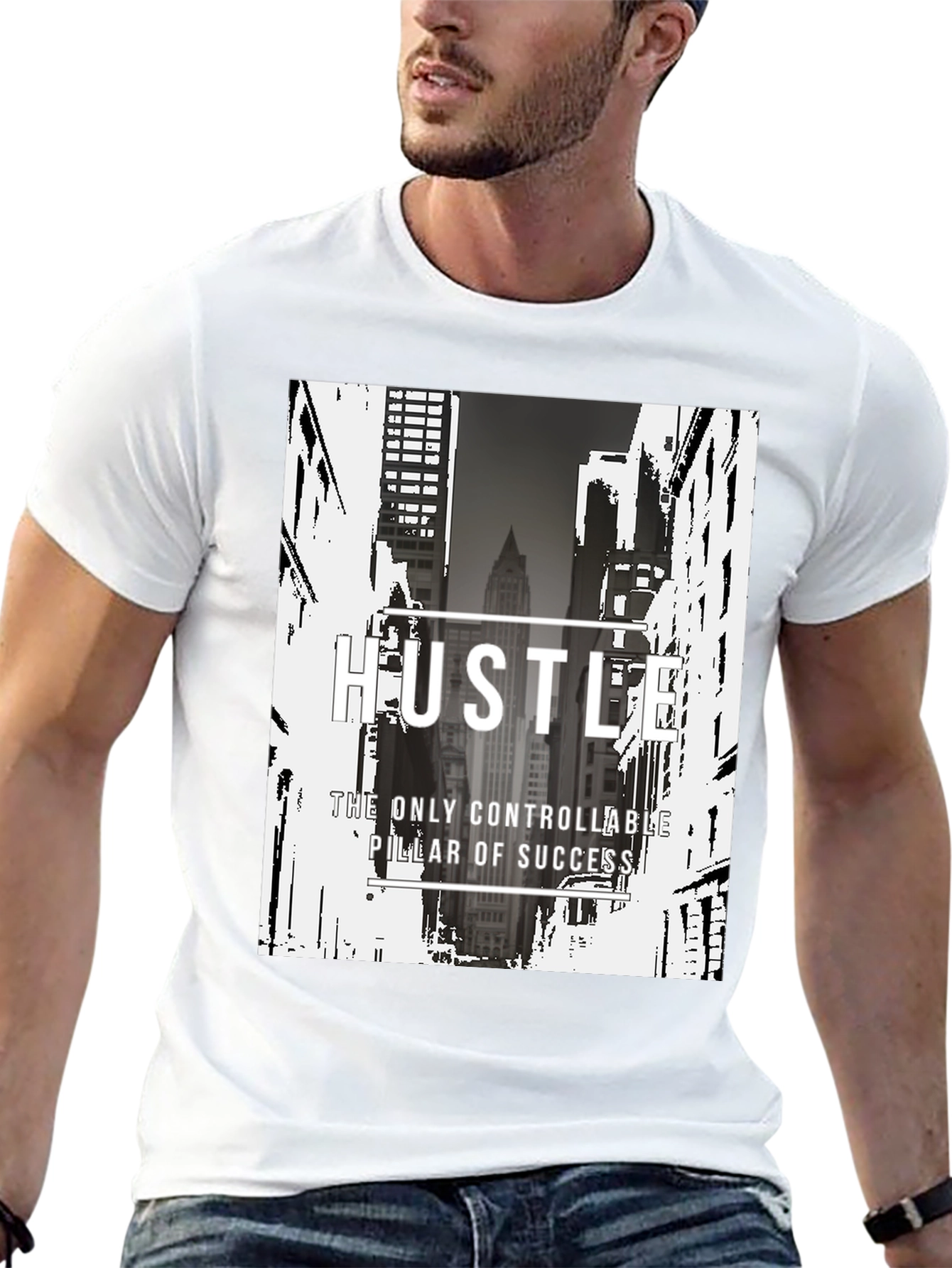 Hustle Graphic Tee - Urban Inspiration Soft Cotton Blend