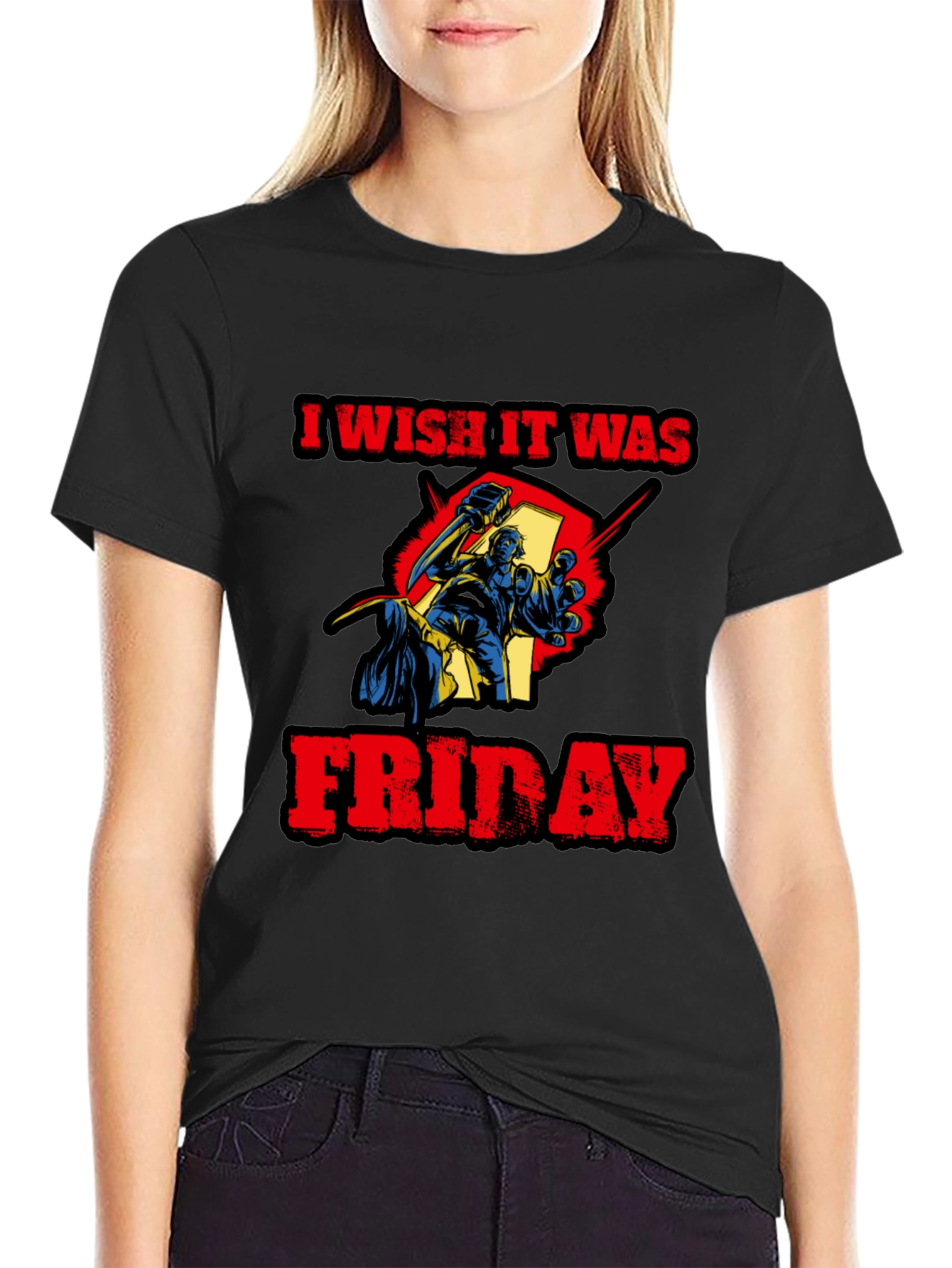 I Wish It Was Friday Funny Graphic Tee
