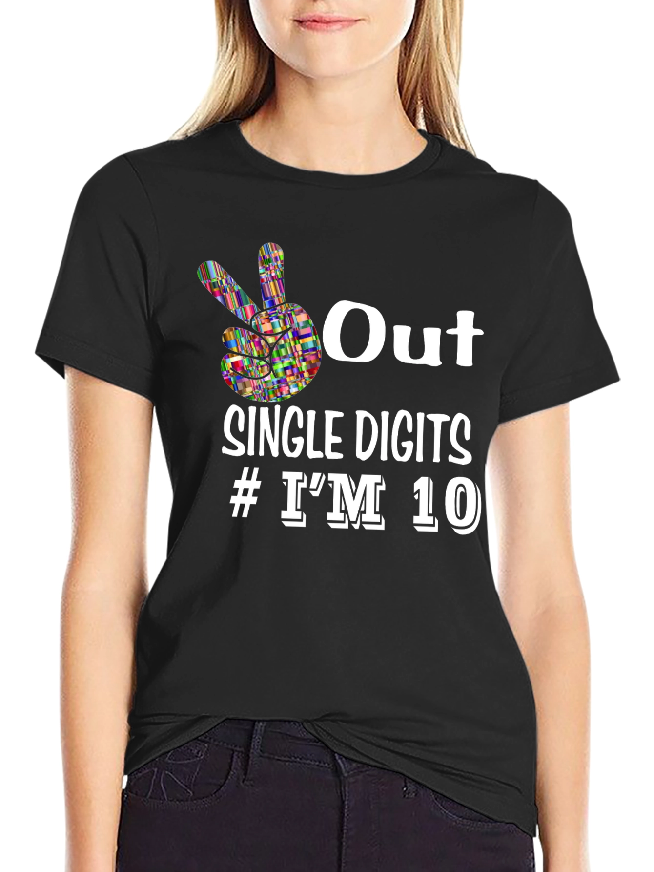 Out Single Digits #IM 10 Black Graphic Tee