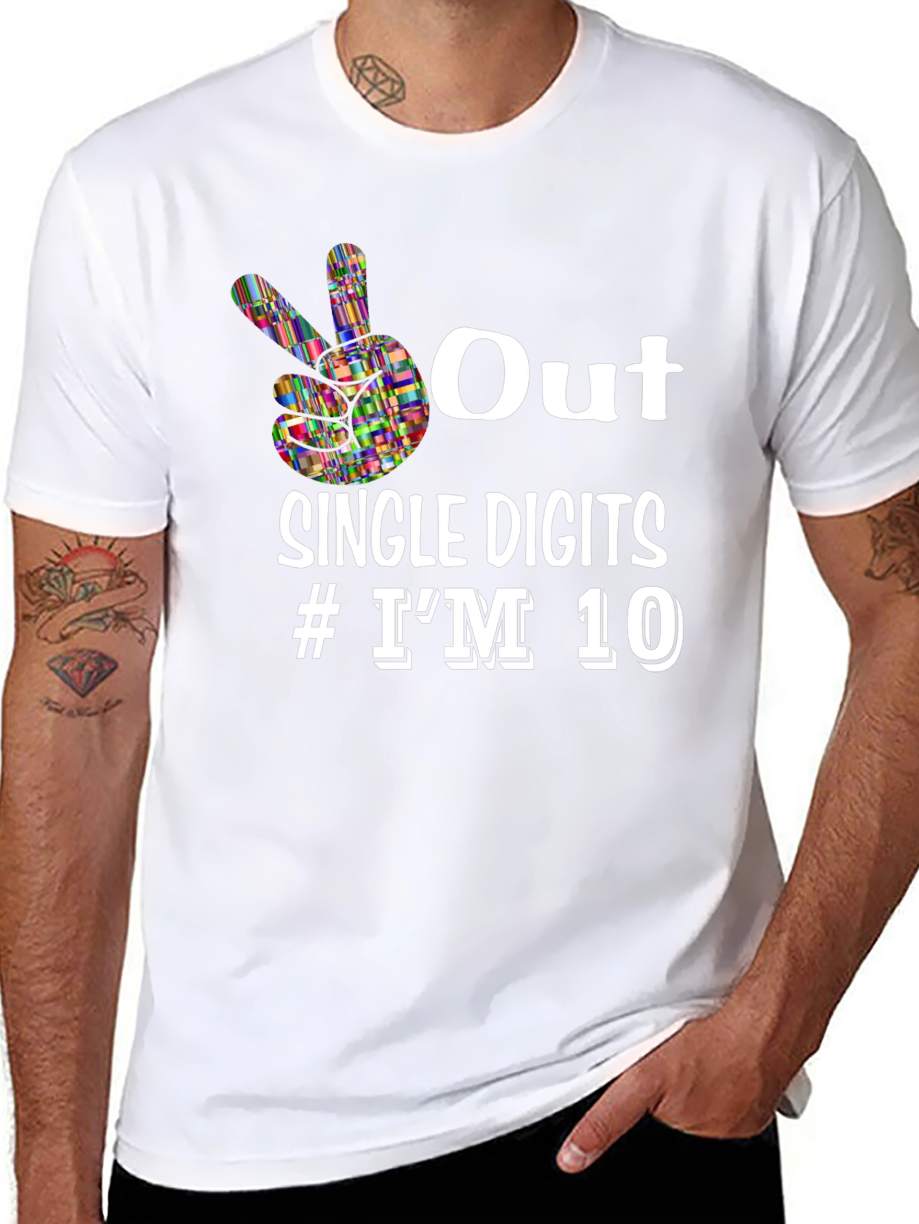 Out Single Digits #IM 10 Black Graphic Tee
