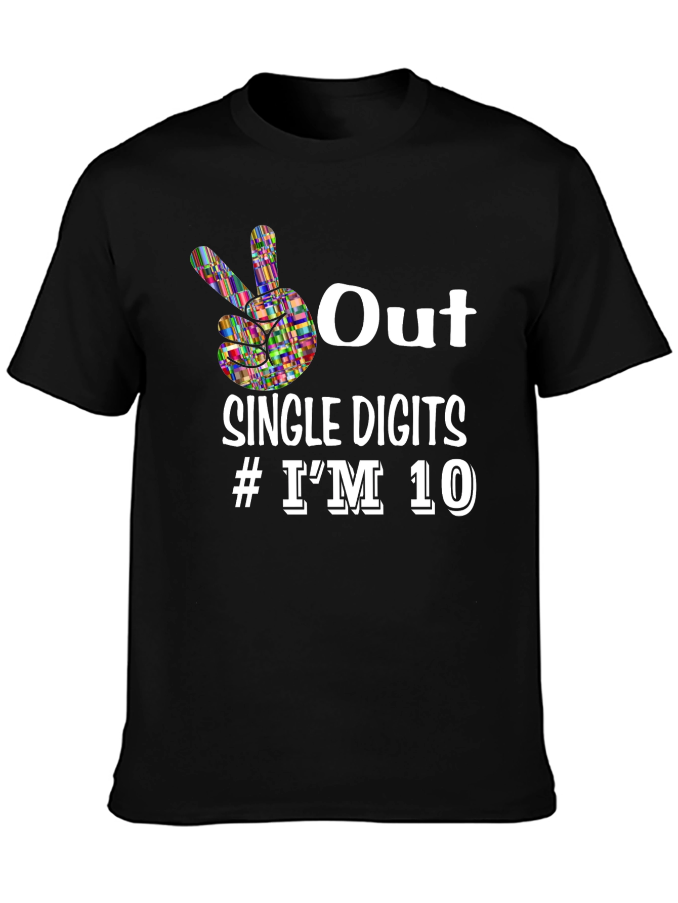 Out Single Digits #IM 10 Black Graphic Tee
