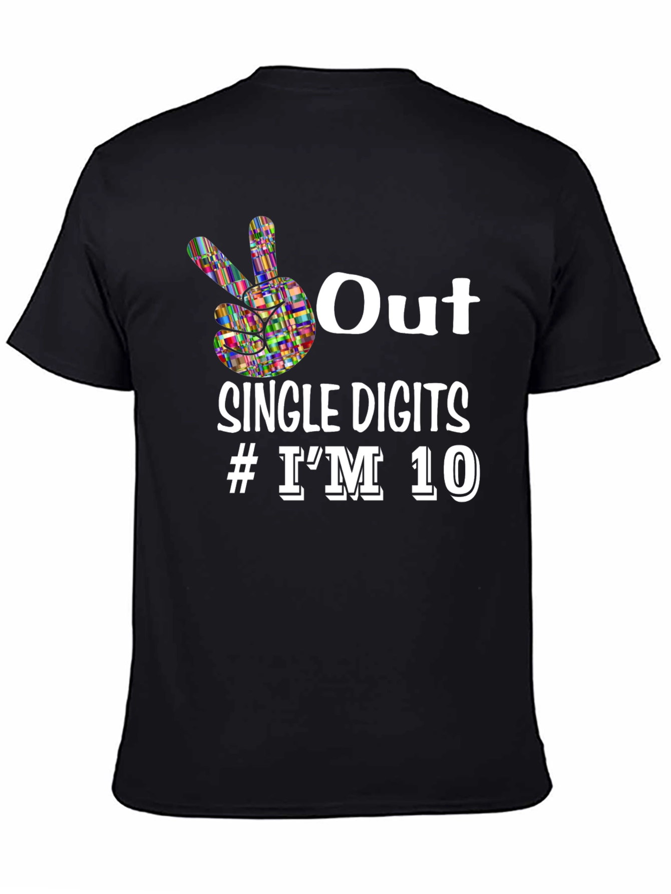 Out Single Digits #IM 10 Black Graphic Tee