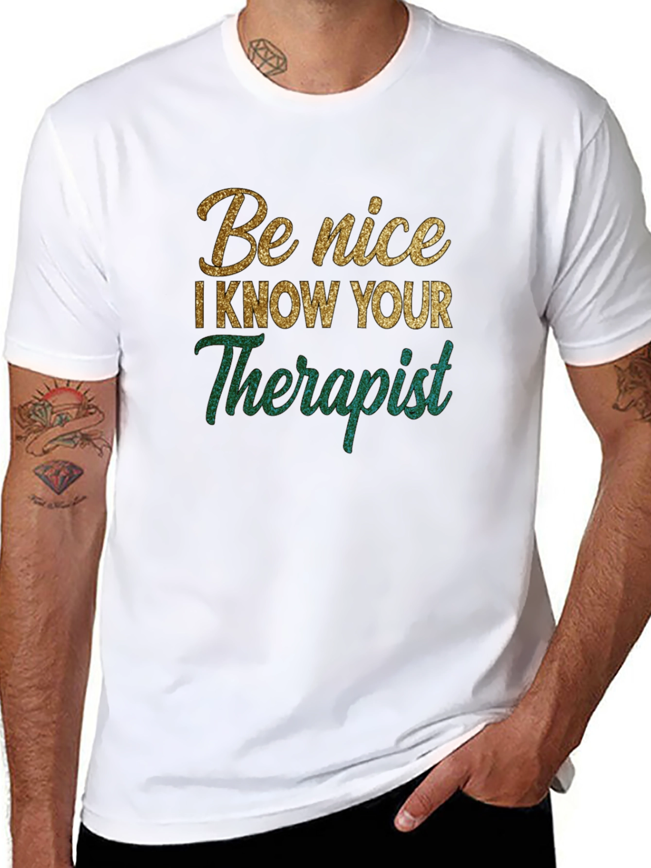 Be Nice I Know Your Therapist Novelty T-Shirt