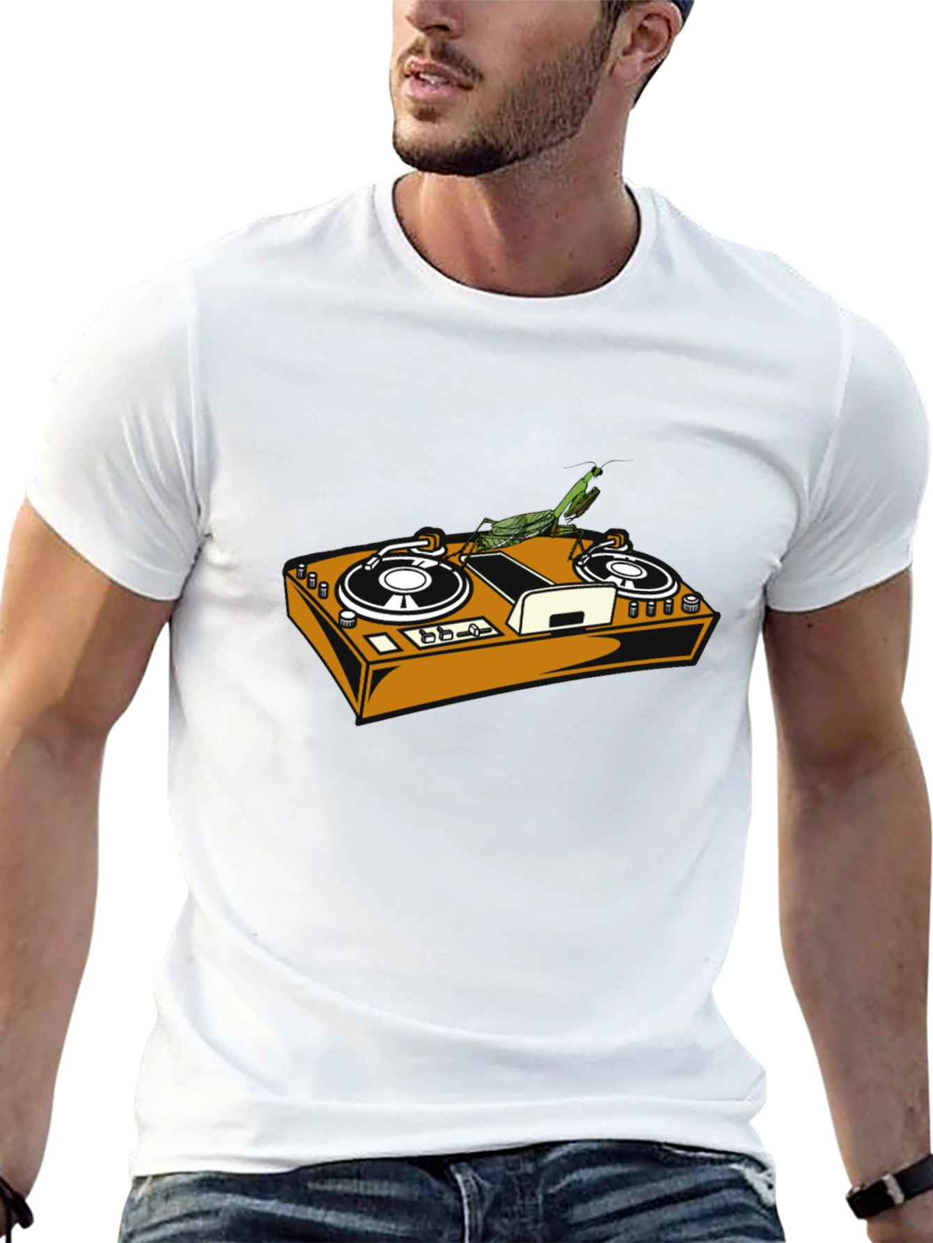 DJ Mantis Black Graphic Tee