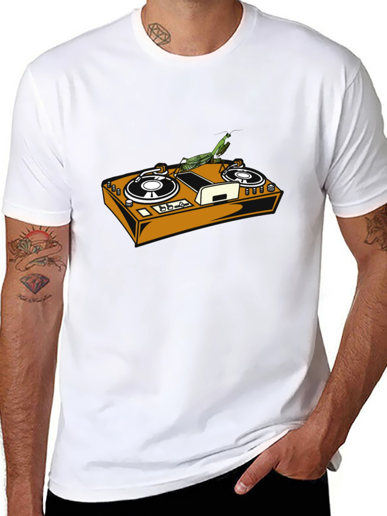 DJ Mantis Black Graphic Tee