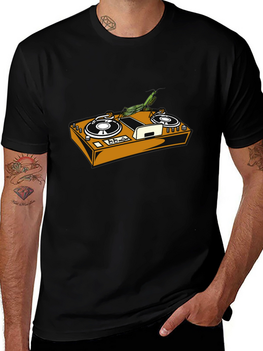 DJ Mantis Black Graphic Tee