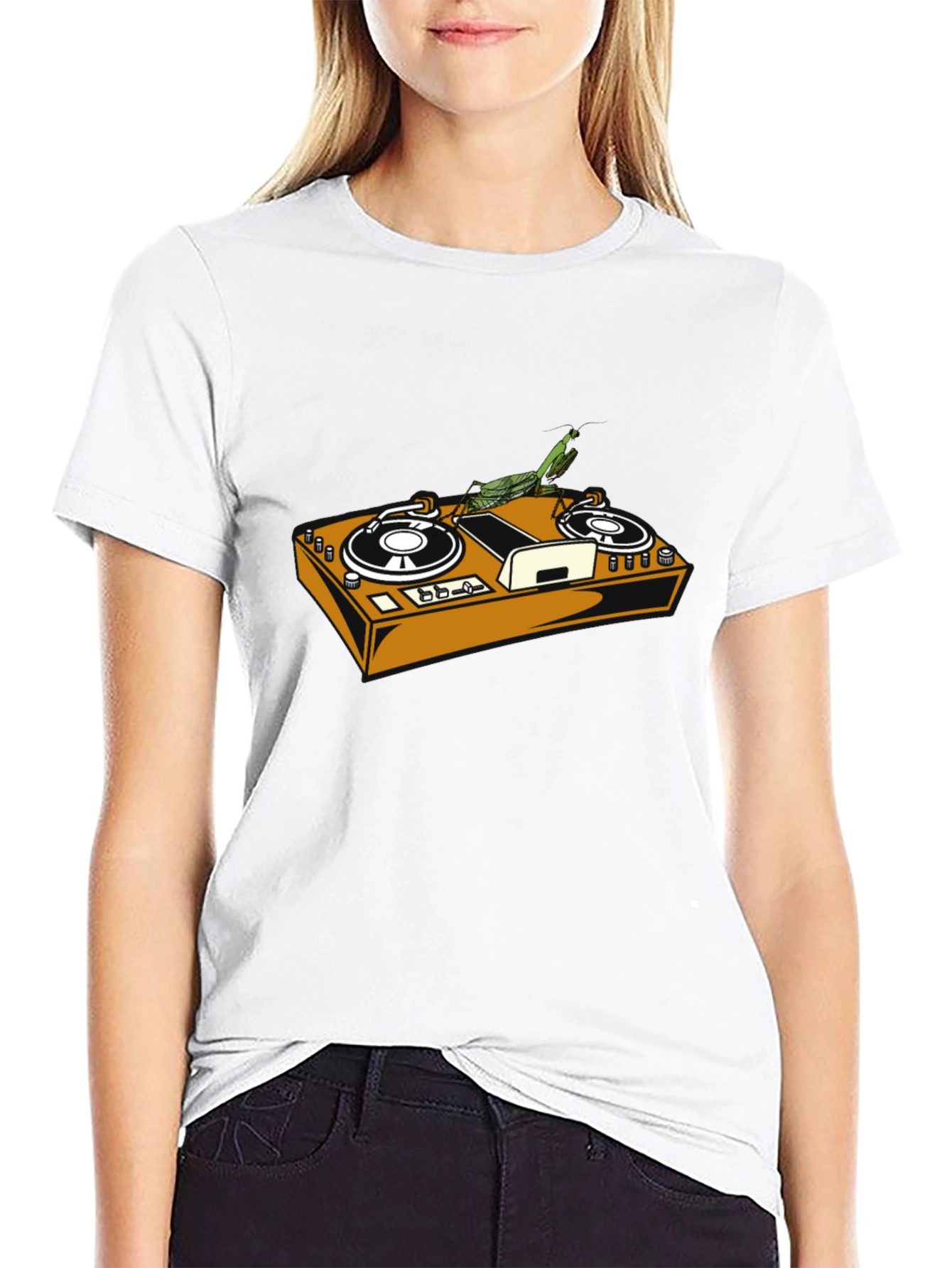 DJ Mantis Black Graphic Tee