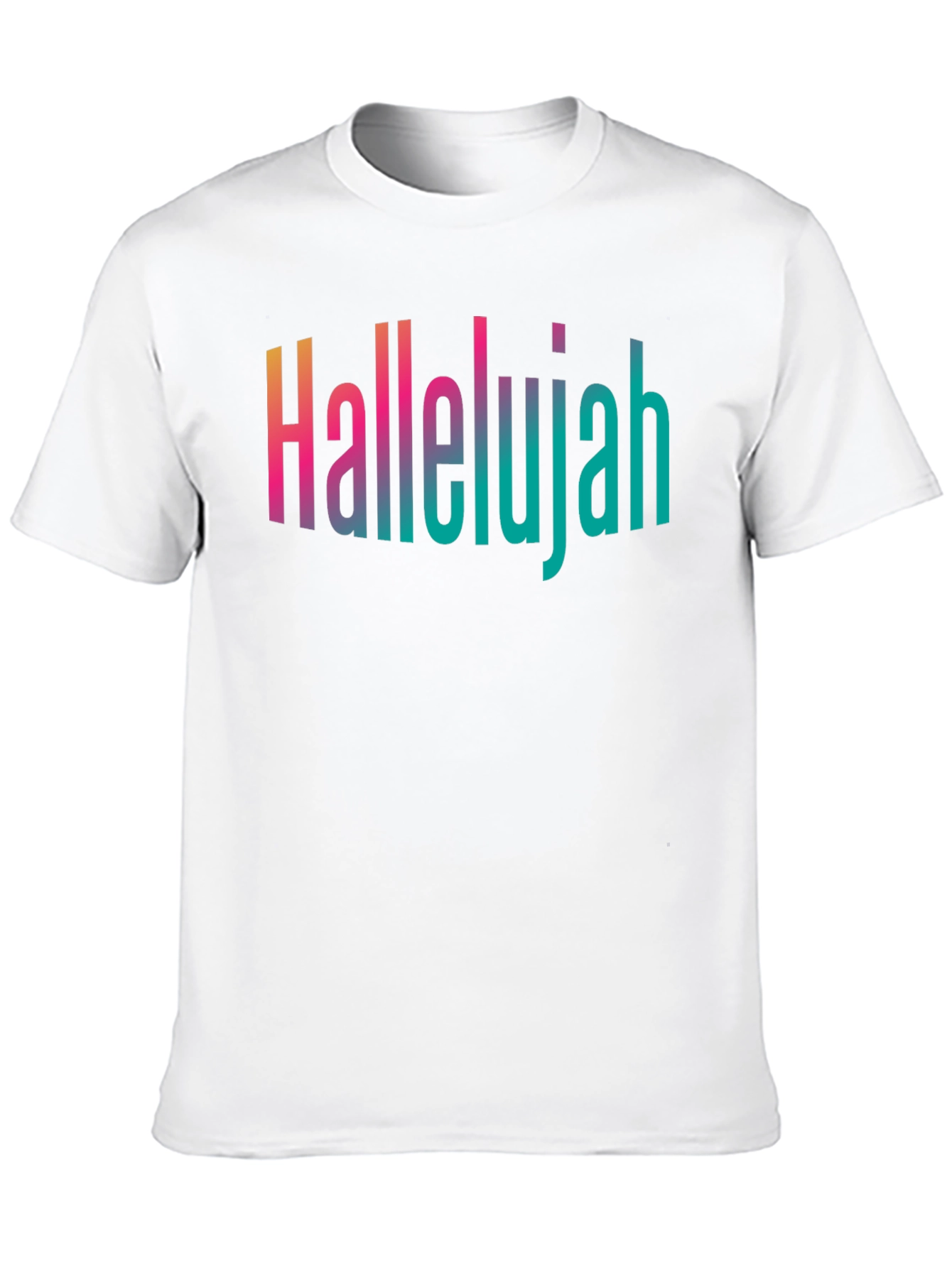 Hallelujah Gradient Graphic Tee - Stylish Christian Apparel