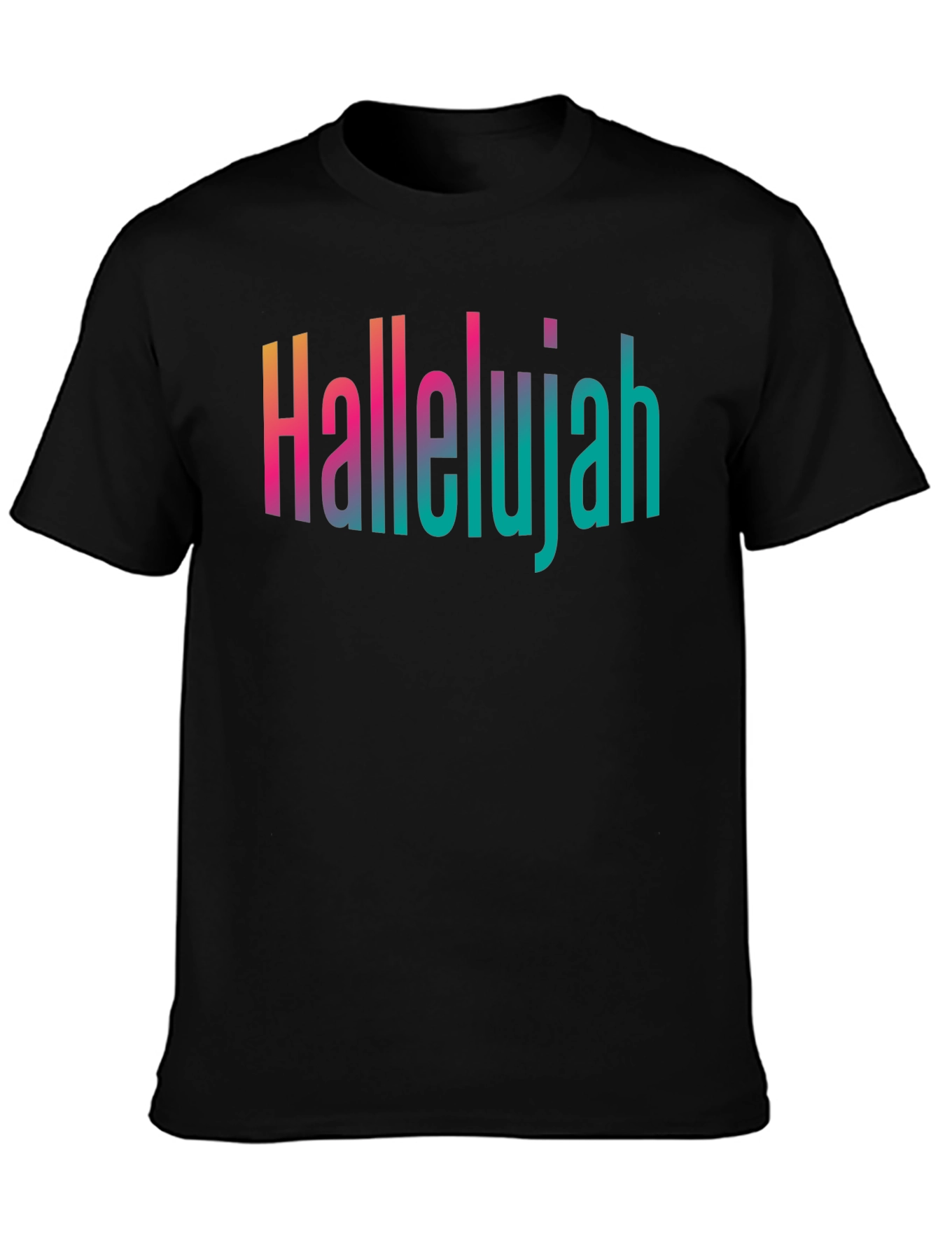 Hallelujah Gradient Graphic Tee - Stylish Christian Apparel