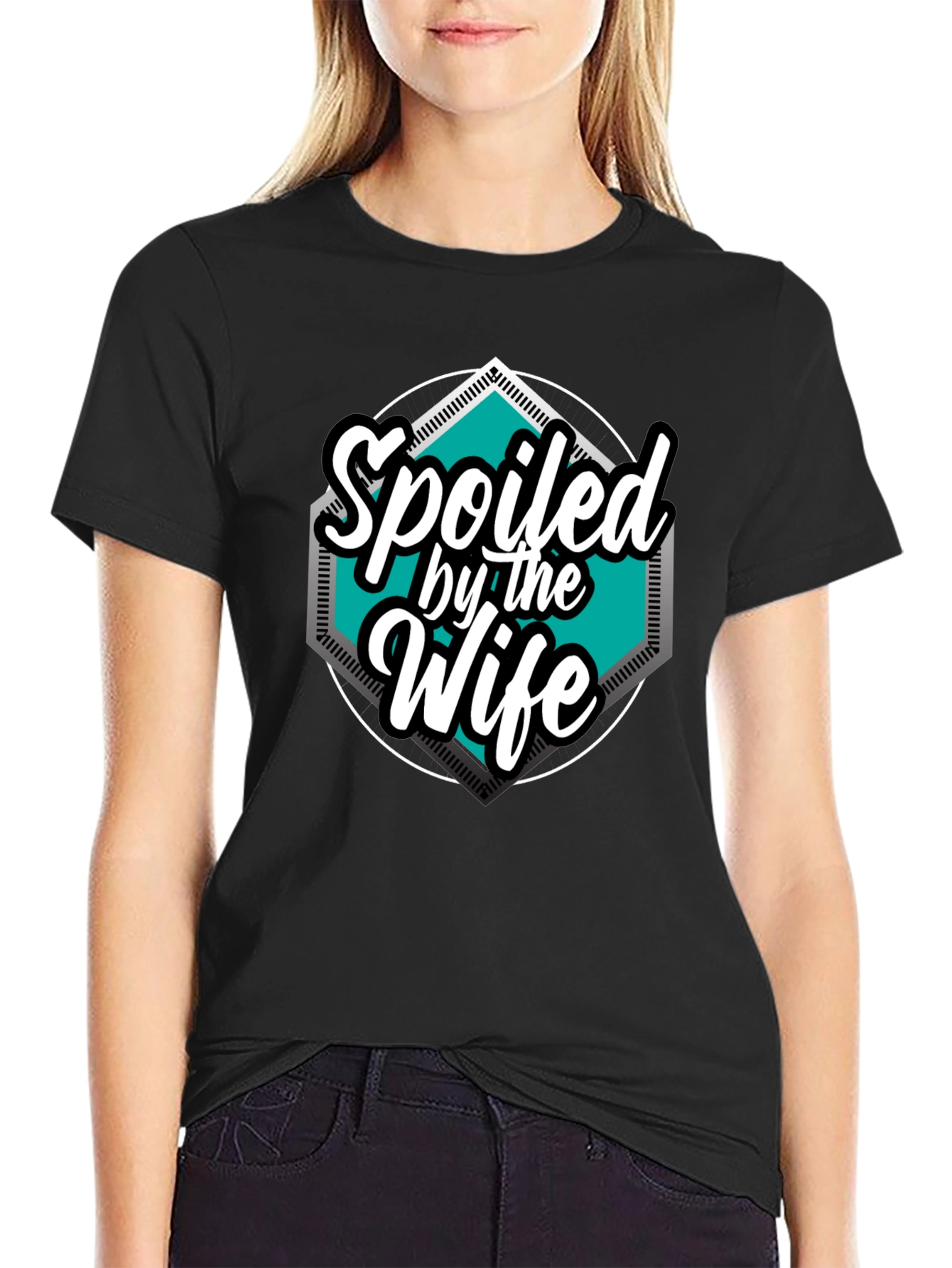 Spoiled by the Wife Graphic Tee - Black