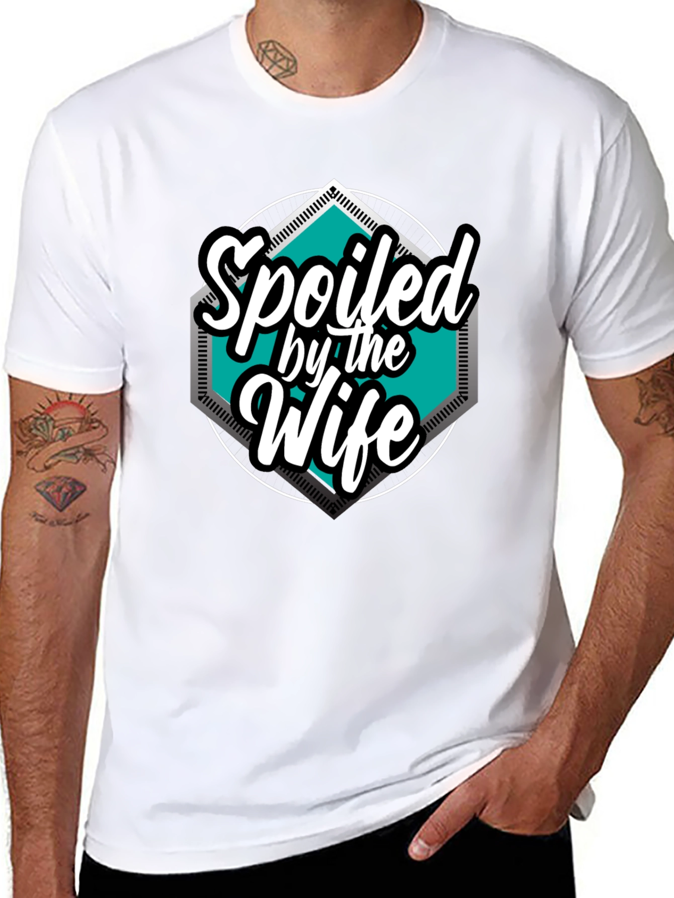 Spoiled by the Wife Graphic Tee - Black