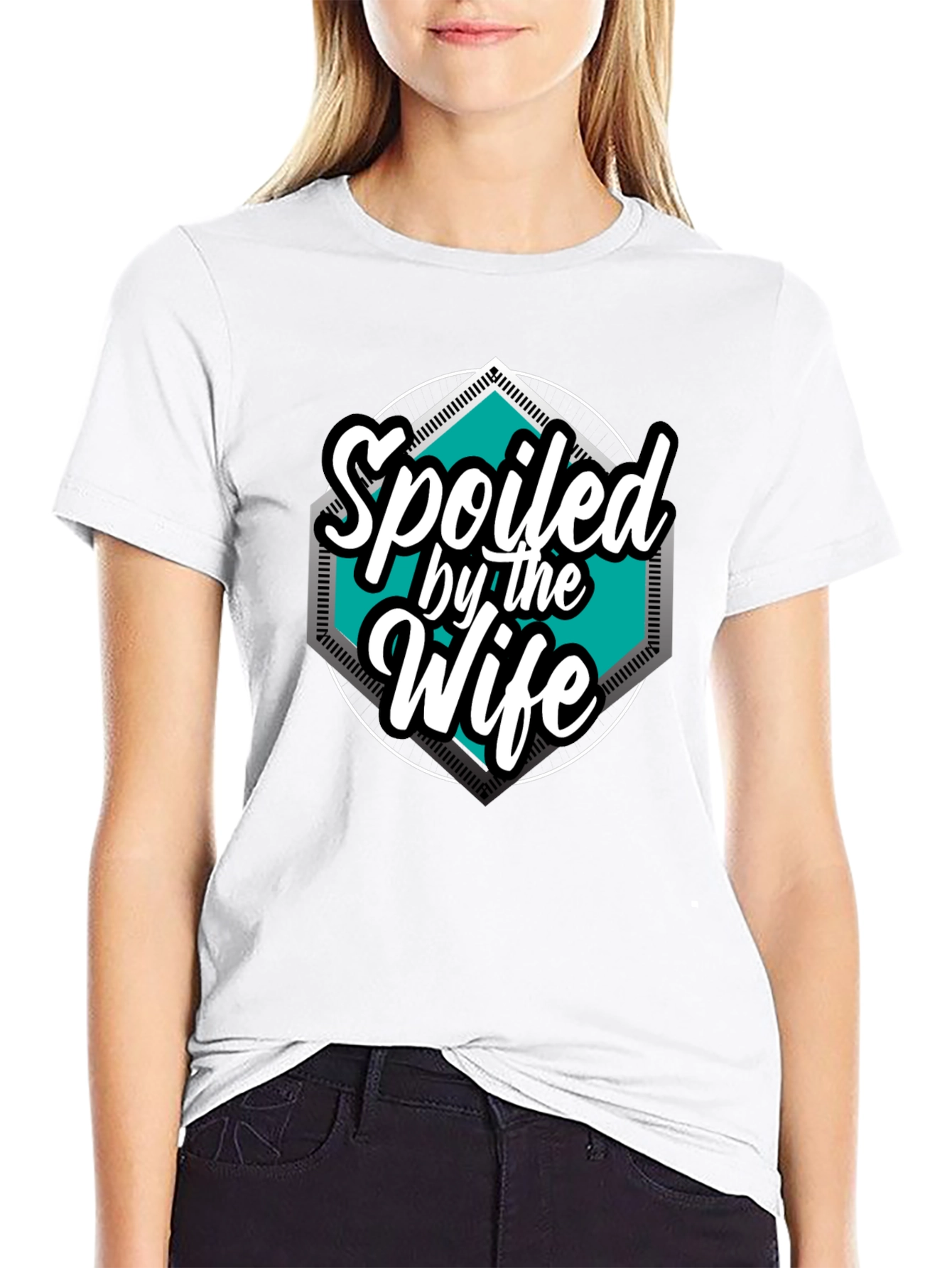 Spoiled by the Wife Graphic Tee - Black