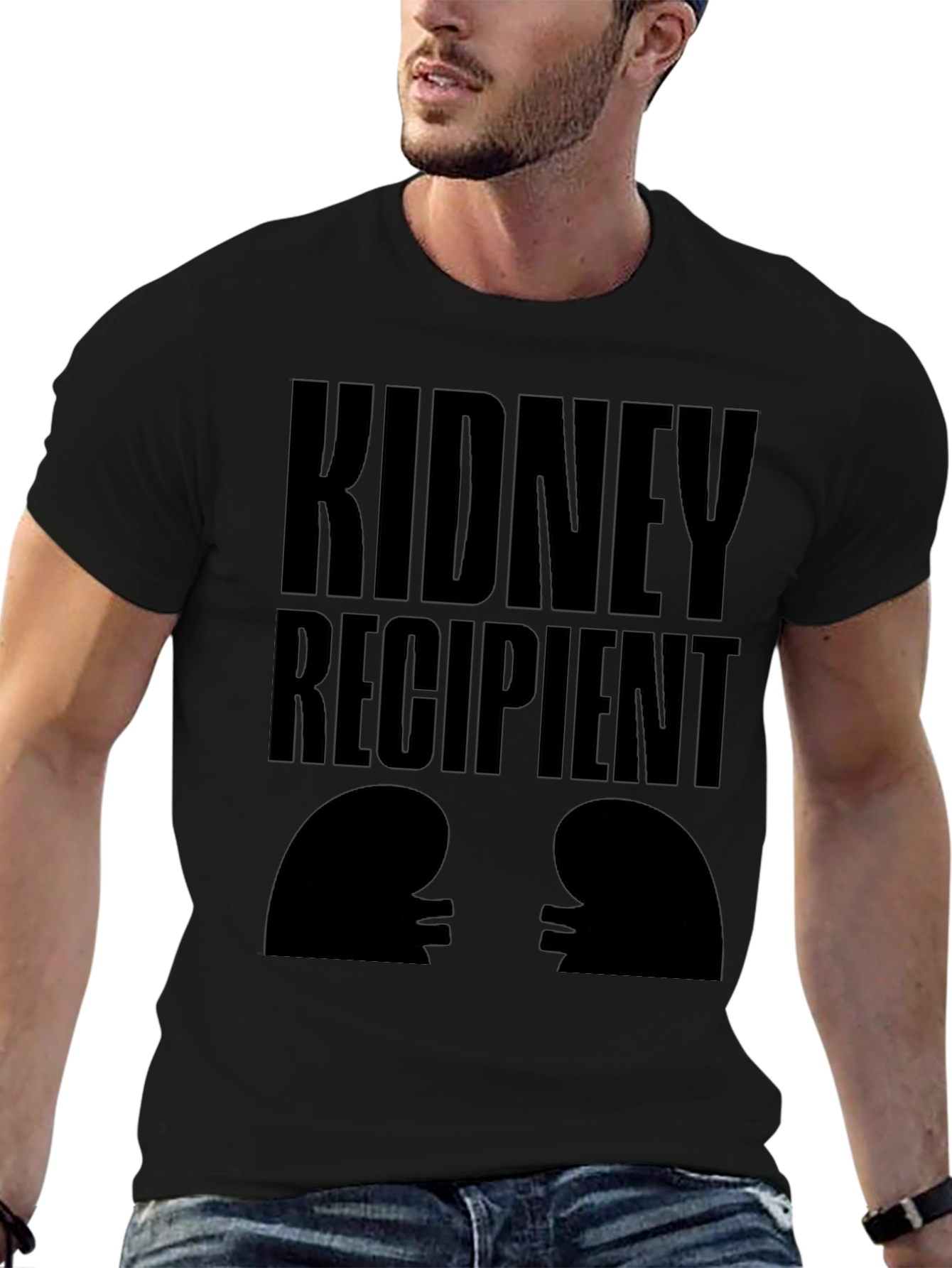 Kidney Recipient Graphic T-Shirt - Black