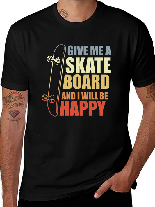 Skateboard Lover Graphic Tee - Give Me A Skateboard