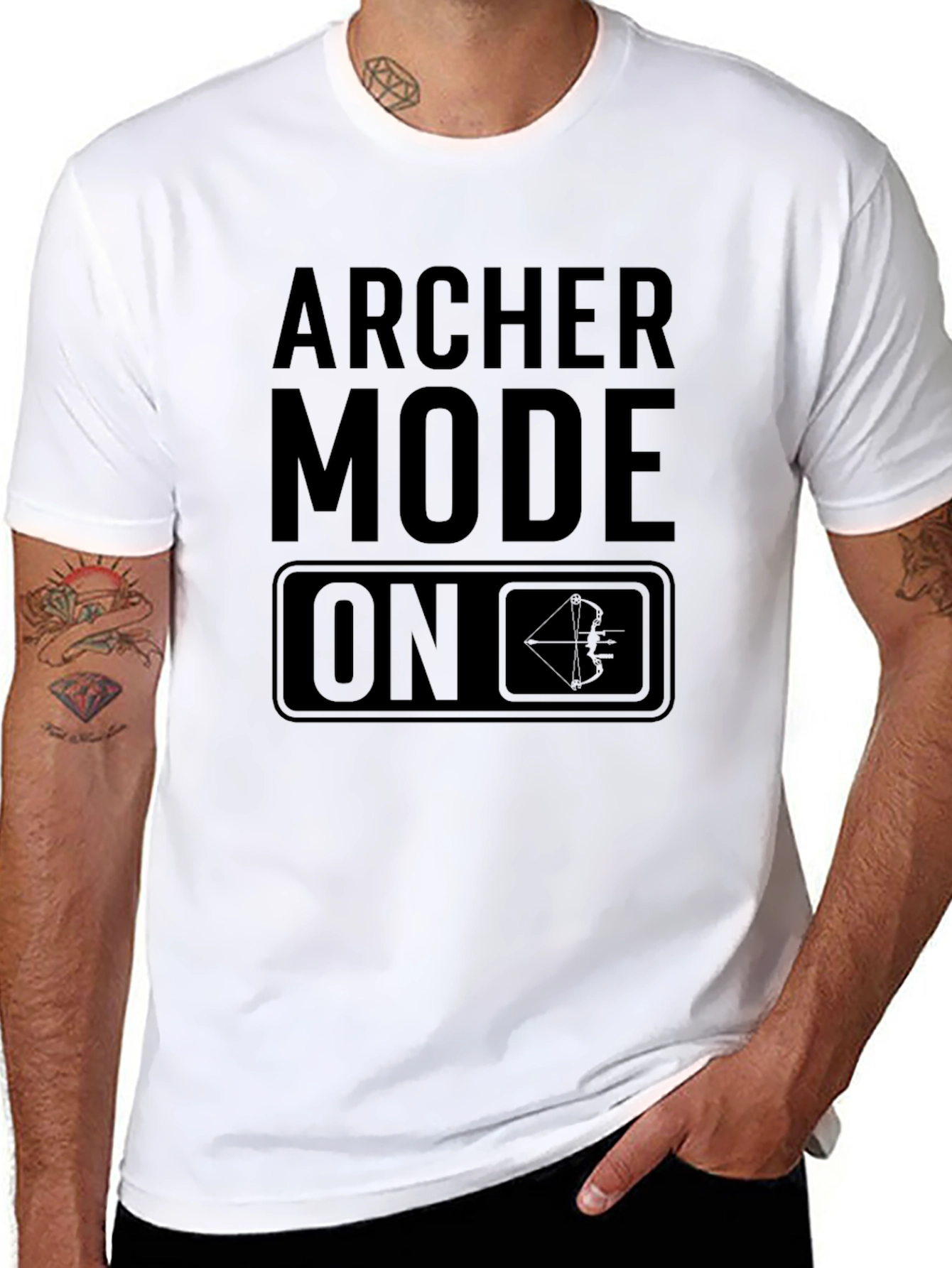 Archer Mode On T-Shirt - Archery Bow Arrow Tee