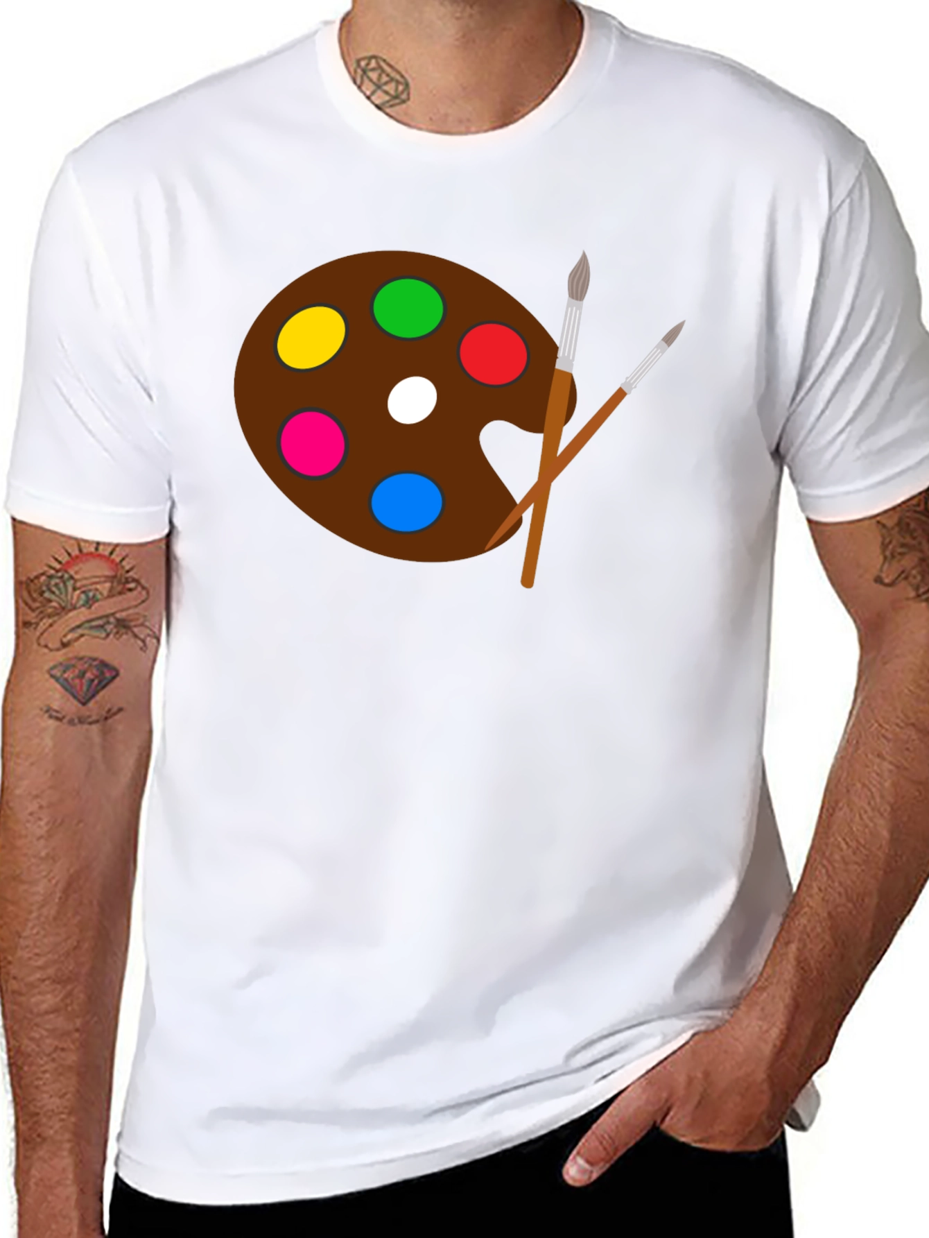 Painters Palette Graphic Tee - Artistic Style