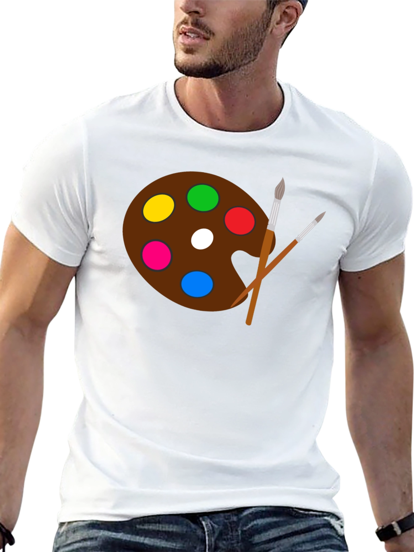Painters Palette Graphic Tee - Artistic Style