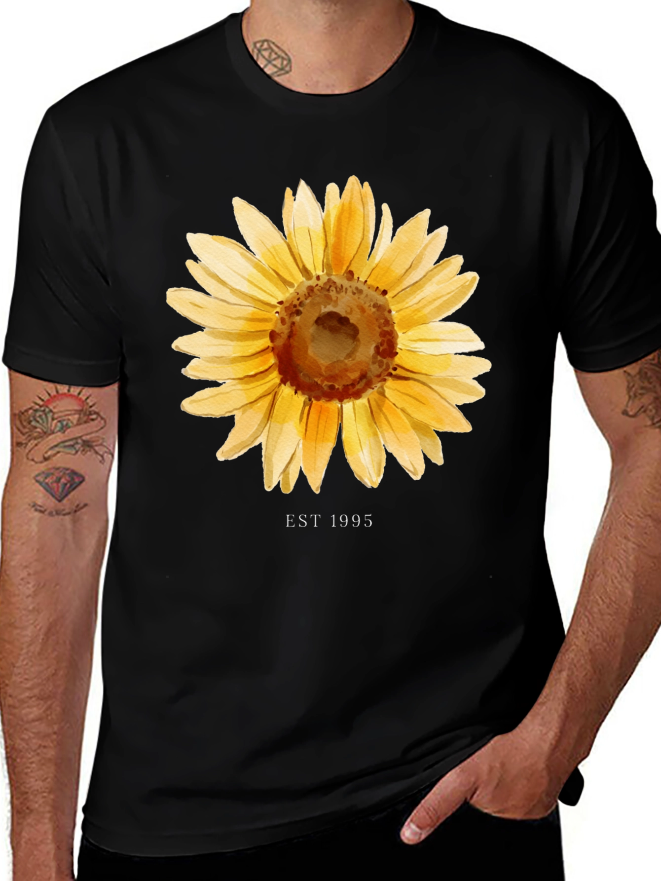 Sunflower EST 1995 Black T-Shirt