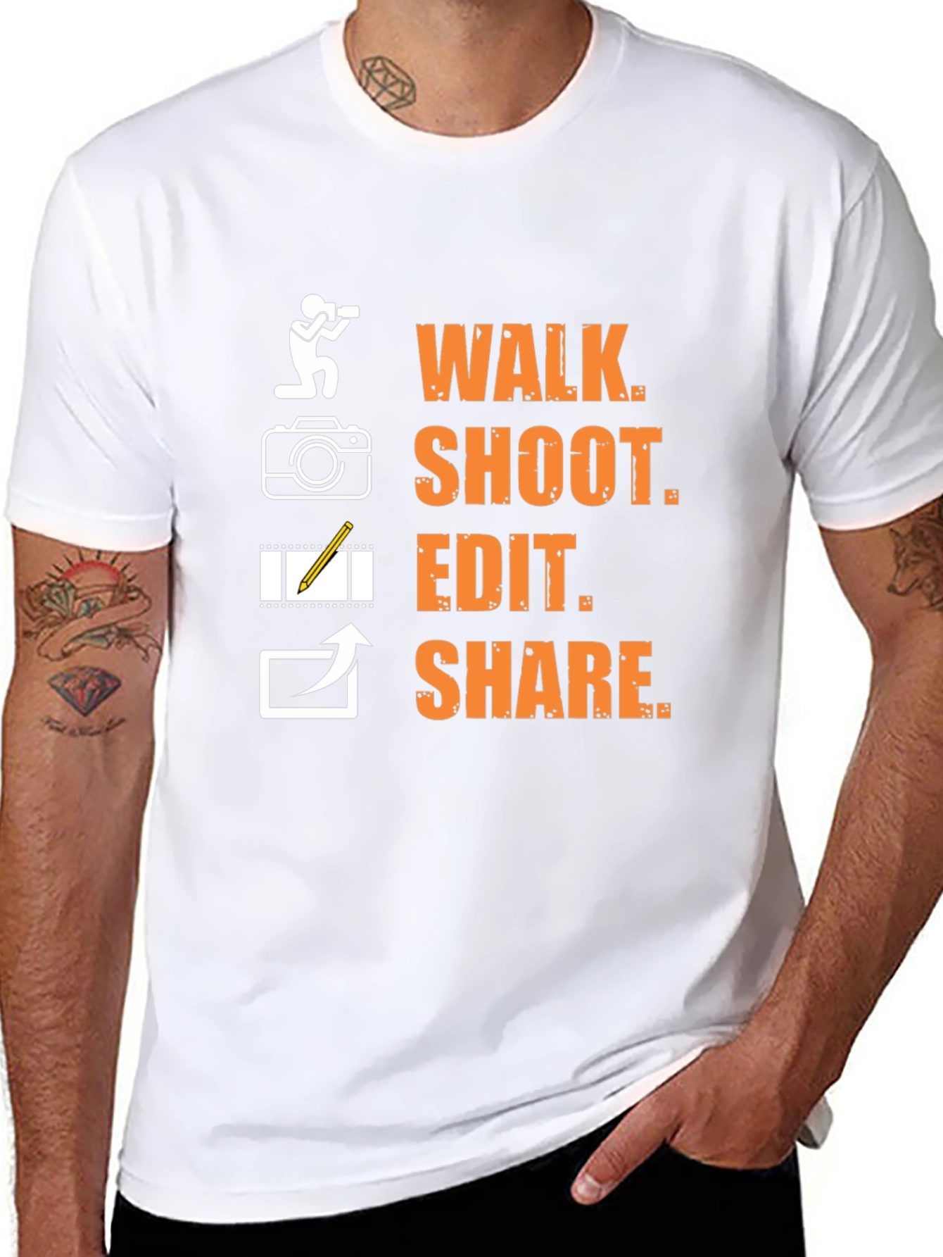 Photographers Walk Shoot Edit Share Graphic T-Shirt