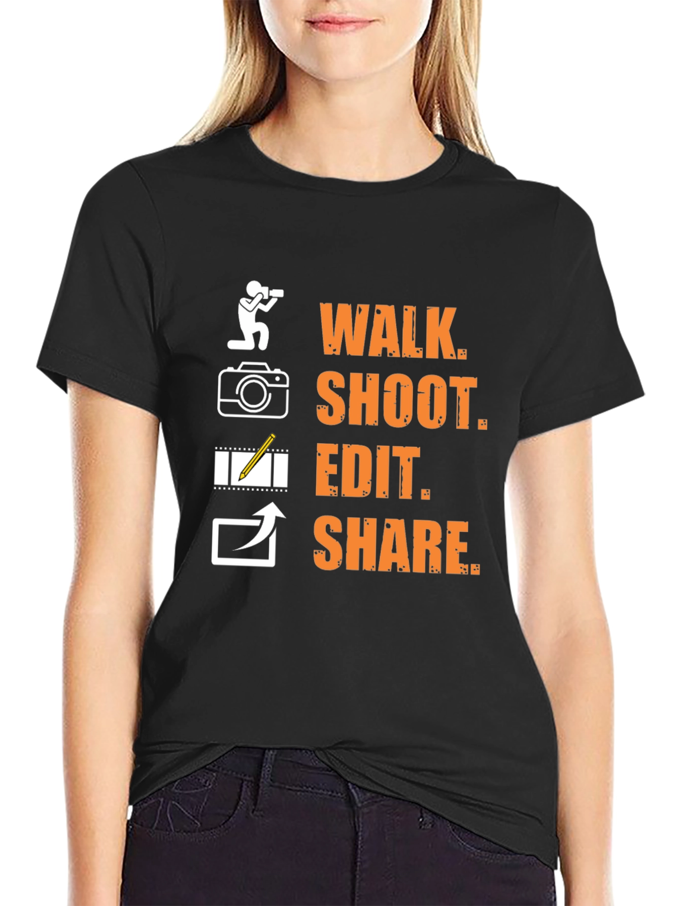 Photographers Walk Shoot Edit Share Graphic T-Shirt