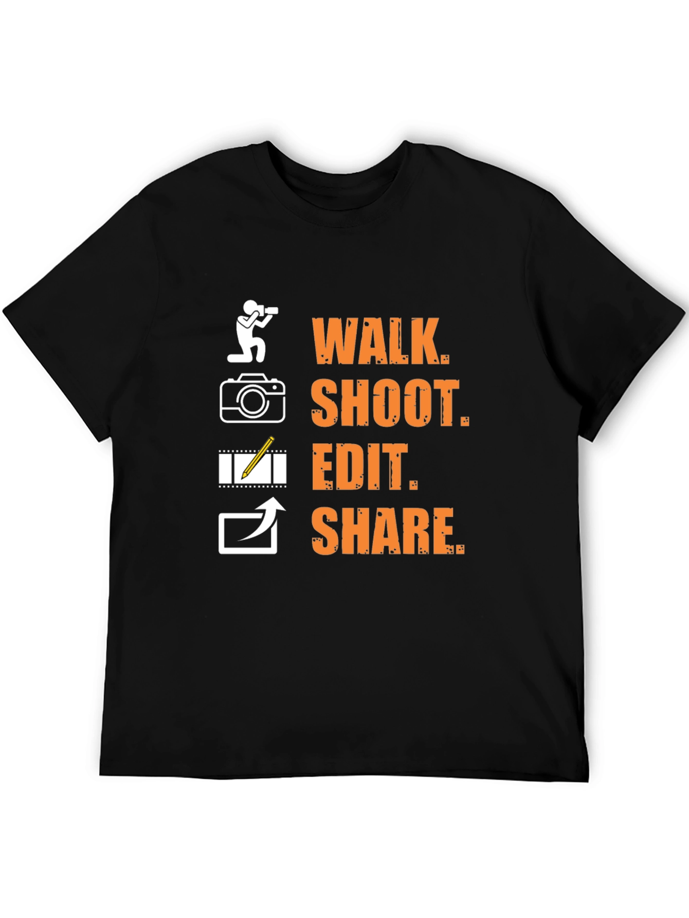 Photographers Walk Shoot Edit Share Graphic T-Shirt