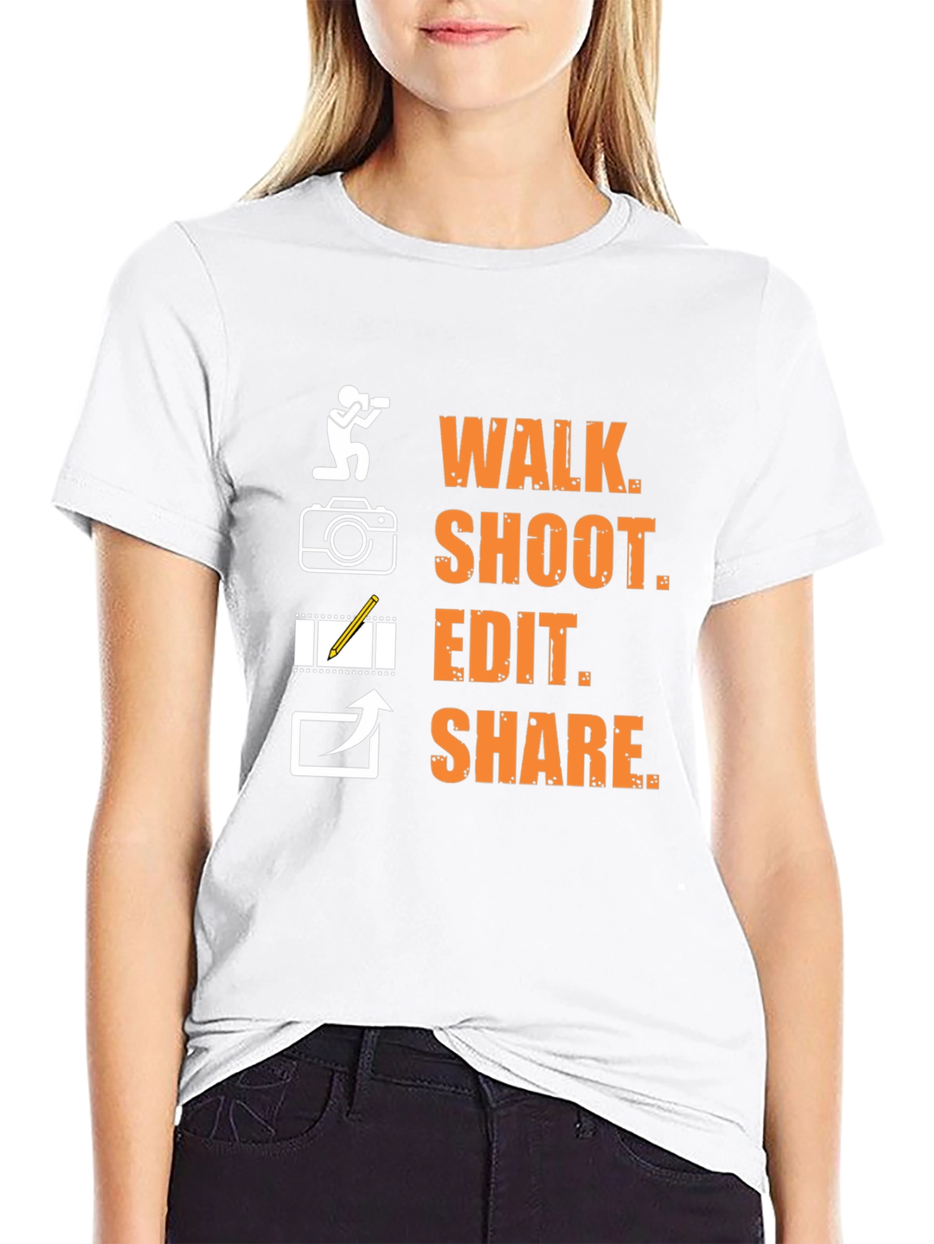 Photographers Walk Shoot Edit Share Graphic T-Shirt
