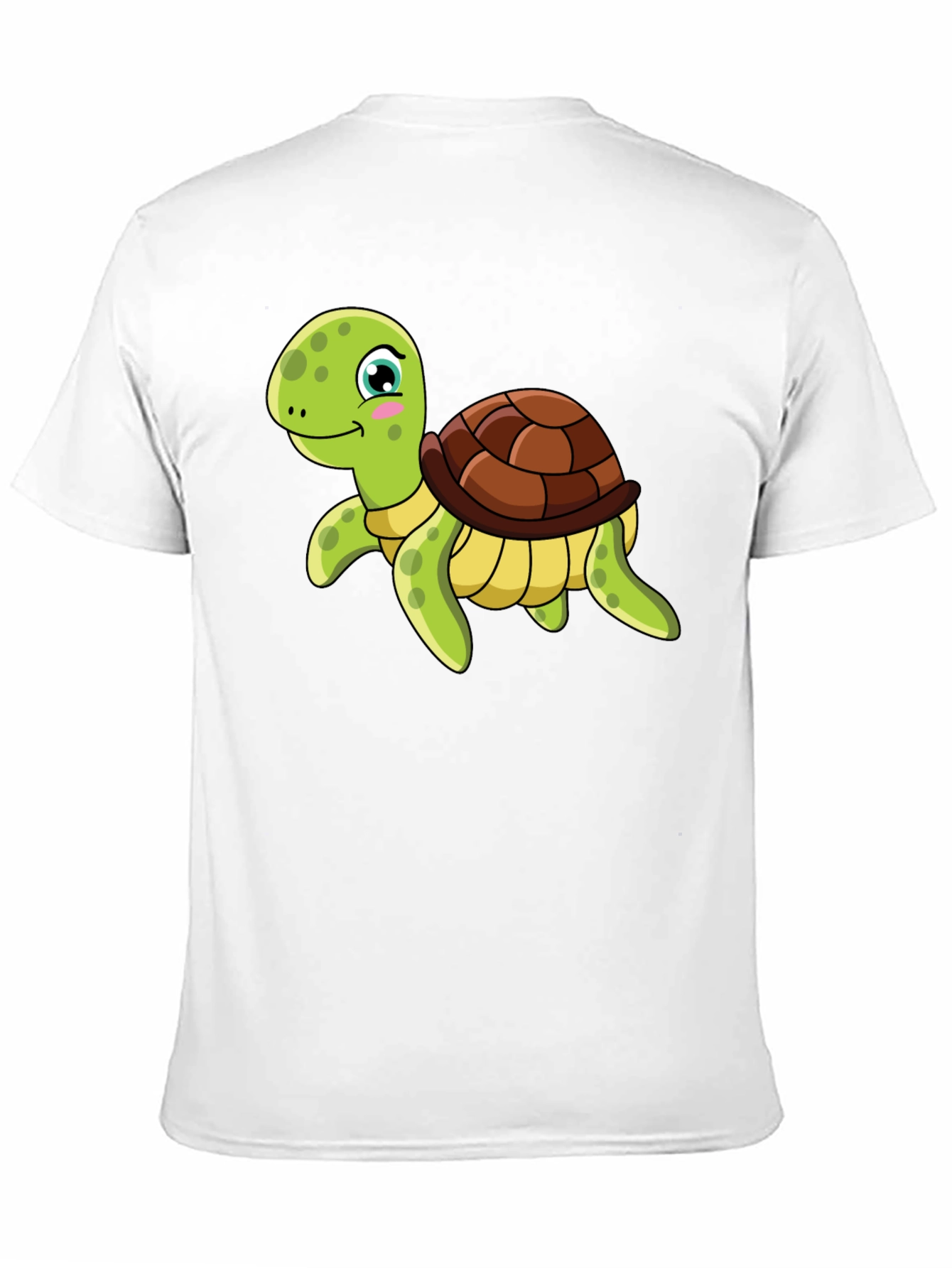Cartoon Turtle Graphic Tee - Black T-Shirt