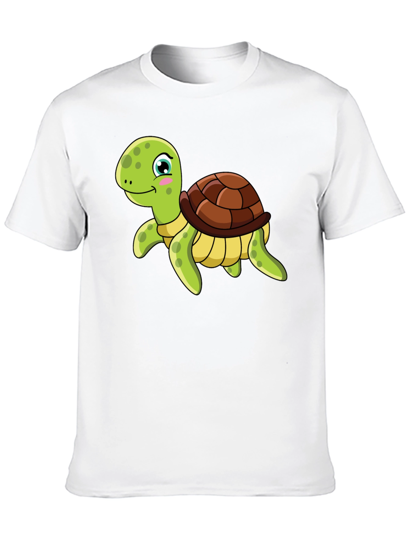 Cartoon Turtle Graphic Tee - Black T-Shirt