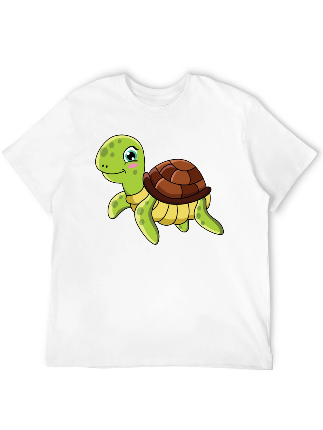 Cartoon Turtle Graphic Tee - Black T-Shirt