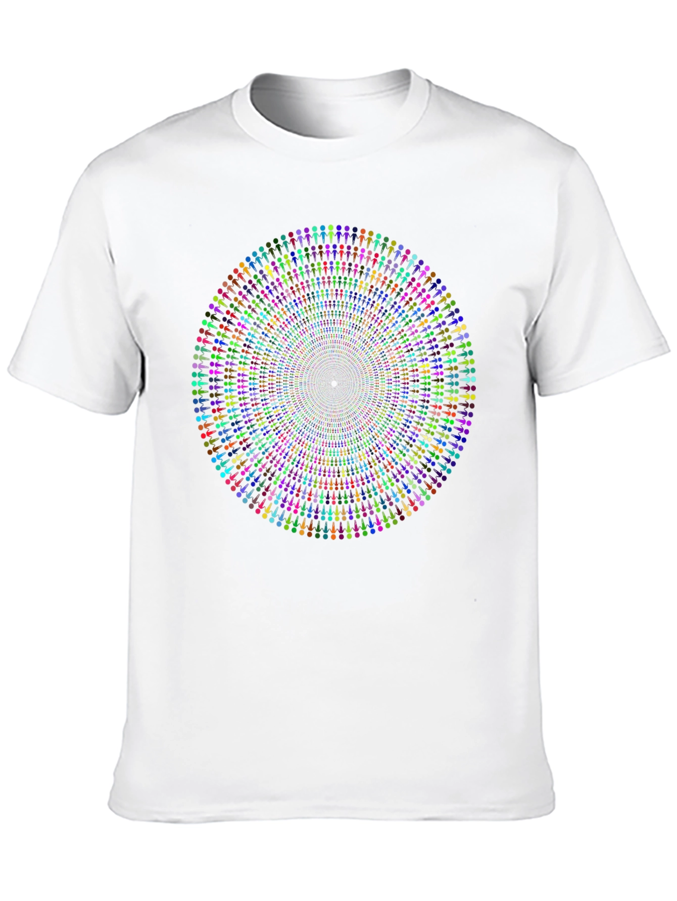 Psychedelic People Circle Graphic Black T-Shirt