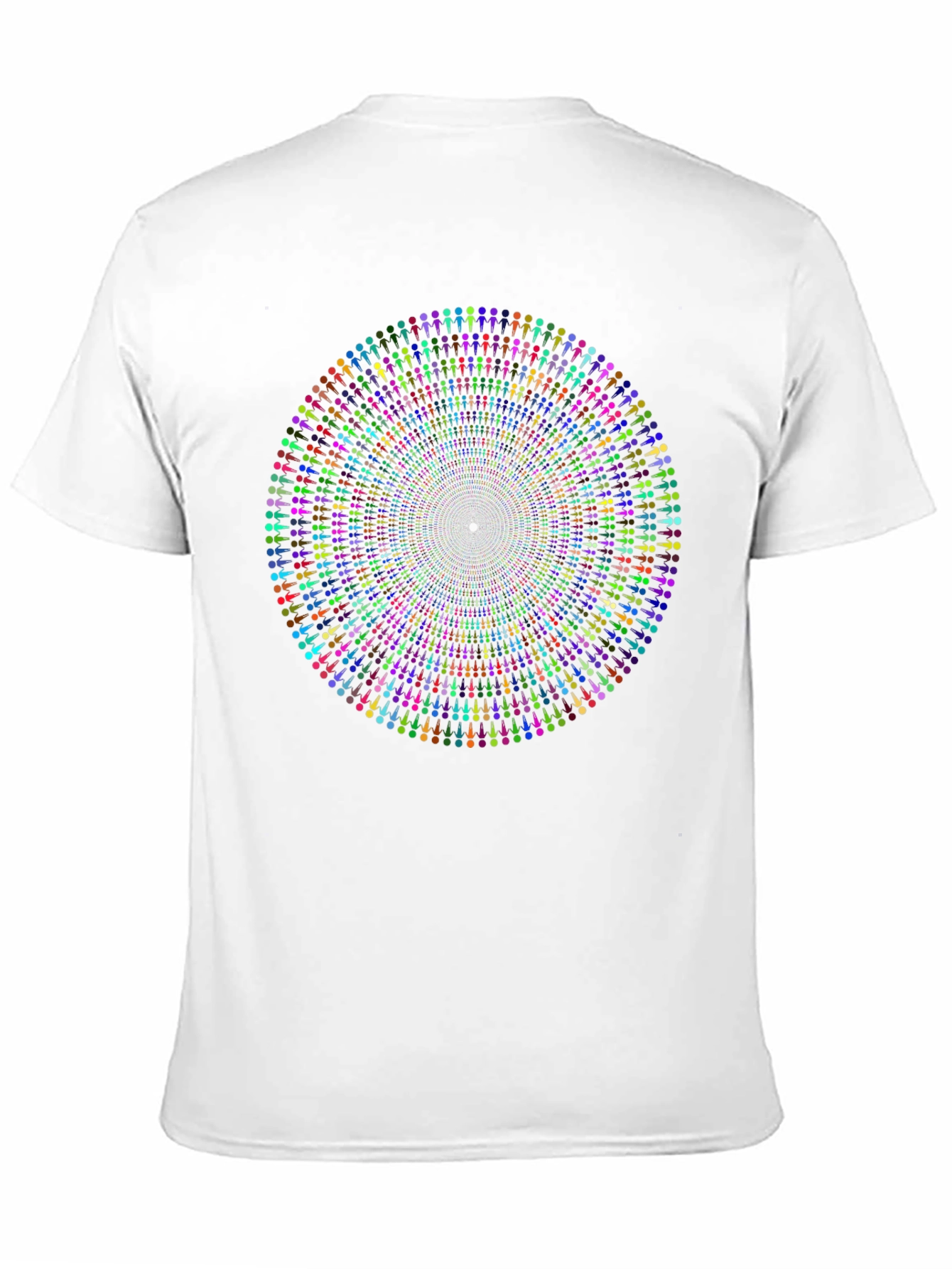 Psychedelic People Circle Graphic Black T-Shirt