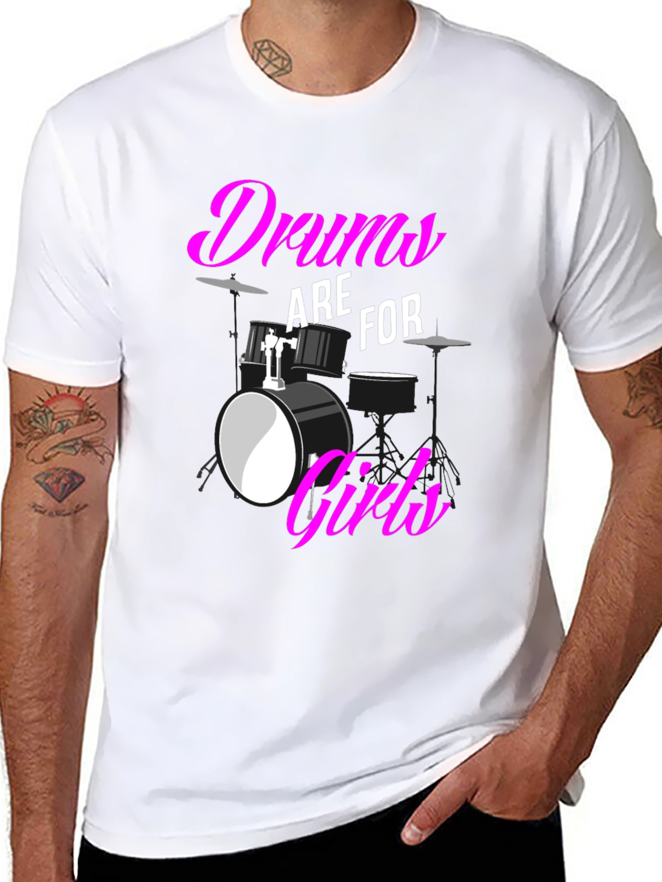 Drums are for Girls T-Shirt: Bold Graphic Tee